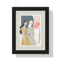 "ABSTRACT FEMINIST" Framed Vertical Poster