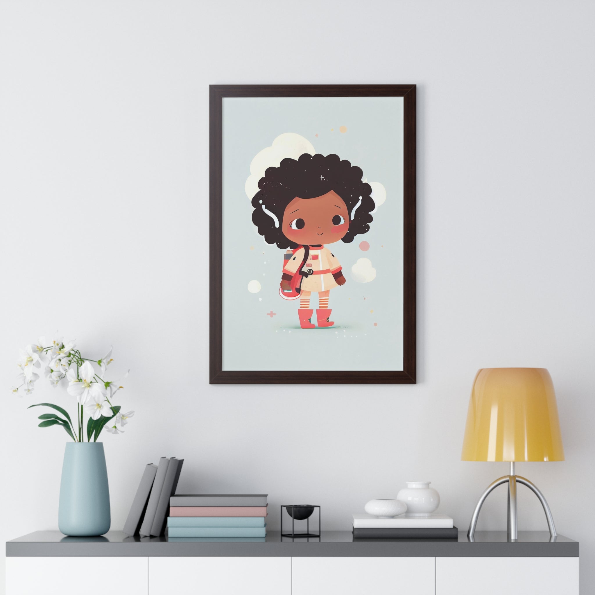 "BG ASTRONAUT" Framed Vertical Poster