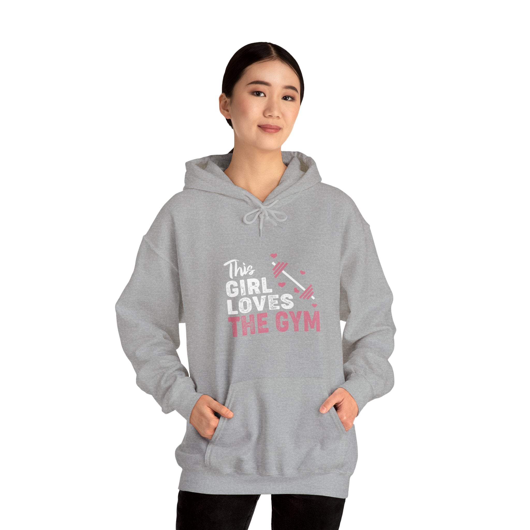 "The Girl Loves The Gym" Unisex Heavy Blend™ Hooded Sweatshirt