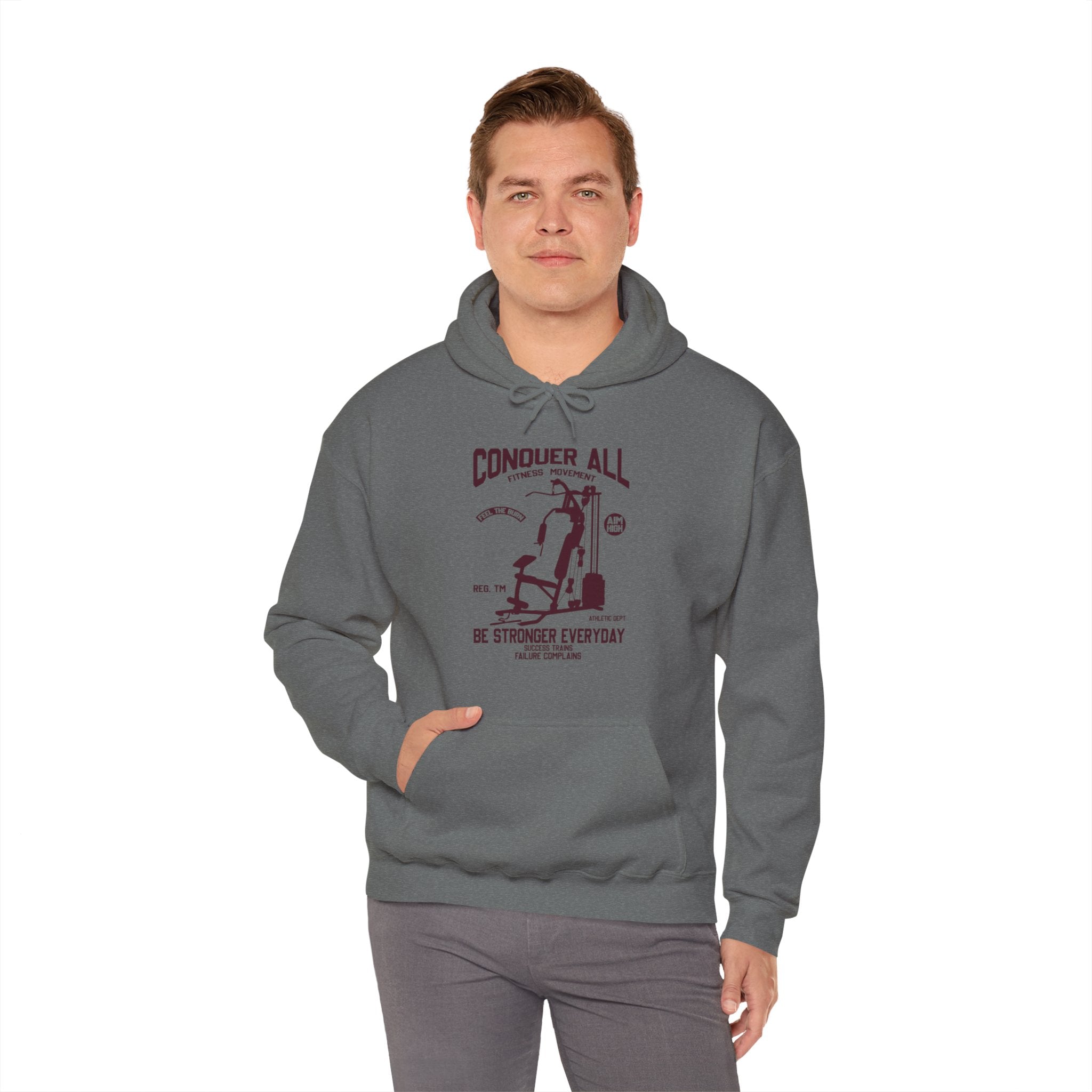 "Conquer All Be Stronger Everyday" Unisex Heavy Blend™ Hooded Sweatshirt