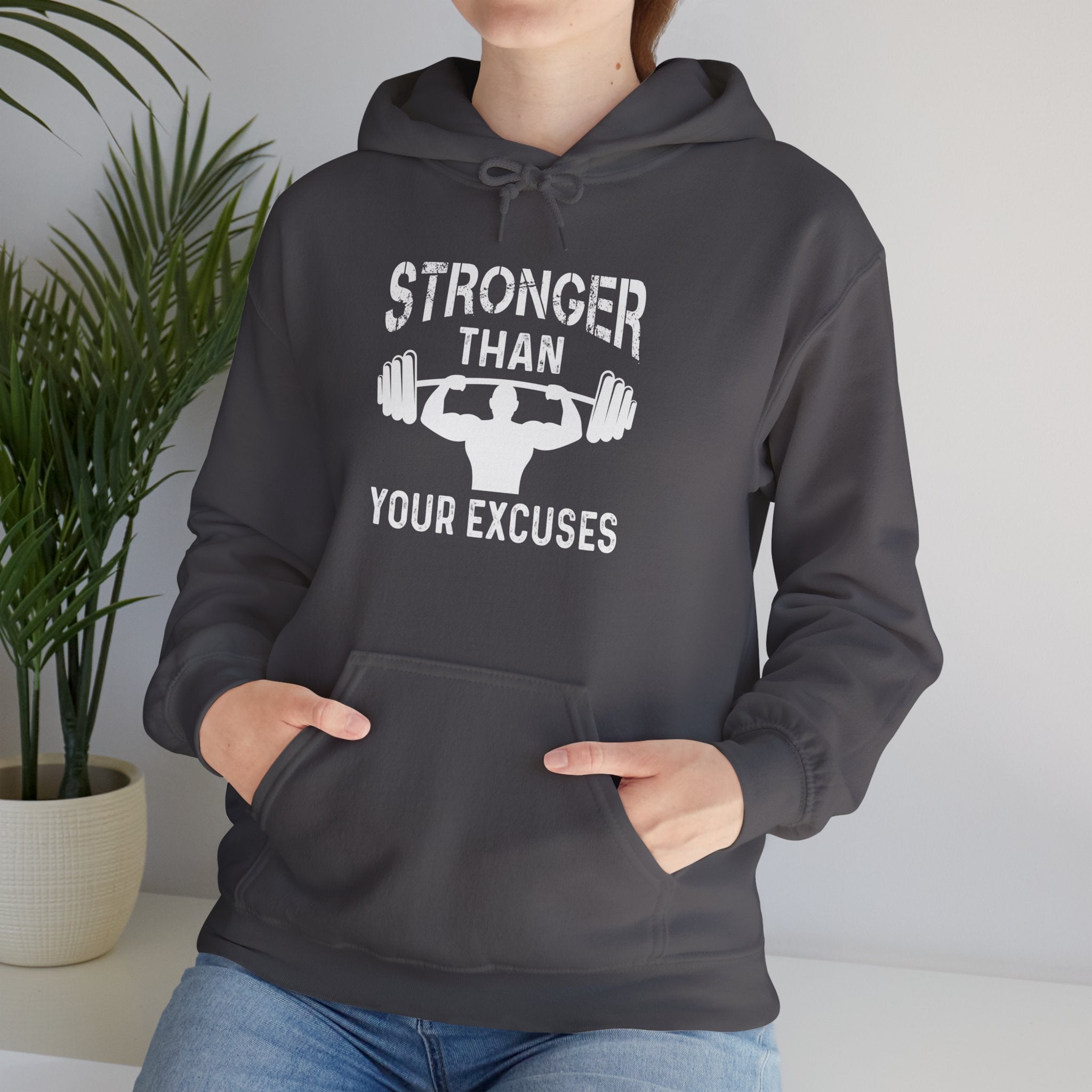 "Stronger Than Your Excuses" Unisex Heavy Blend™ Hooded Sweatshirt