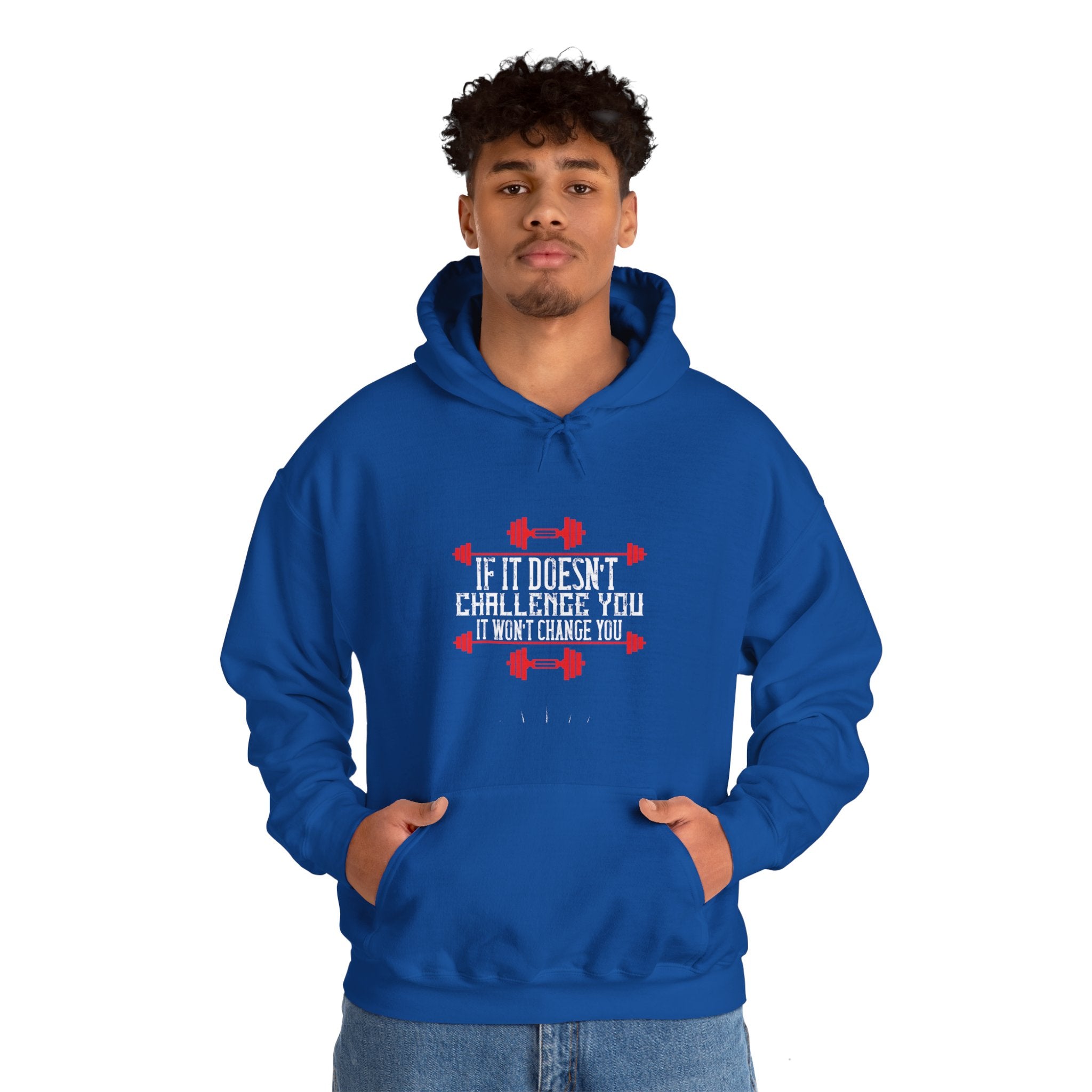 "If Doesn't Challenge You It Won't Change You" Unisex Heavy Blend™ Hooded Sweatshirt