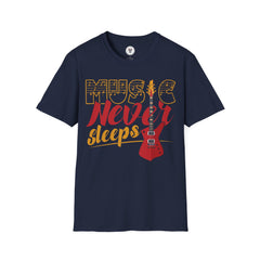 "Music Never Sleeps" Unisex Soft style T-Shirt