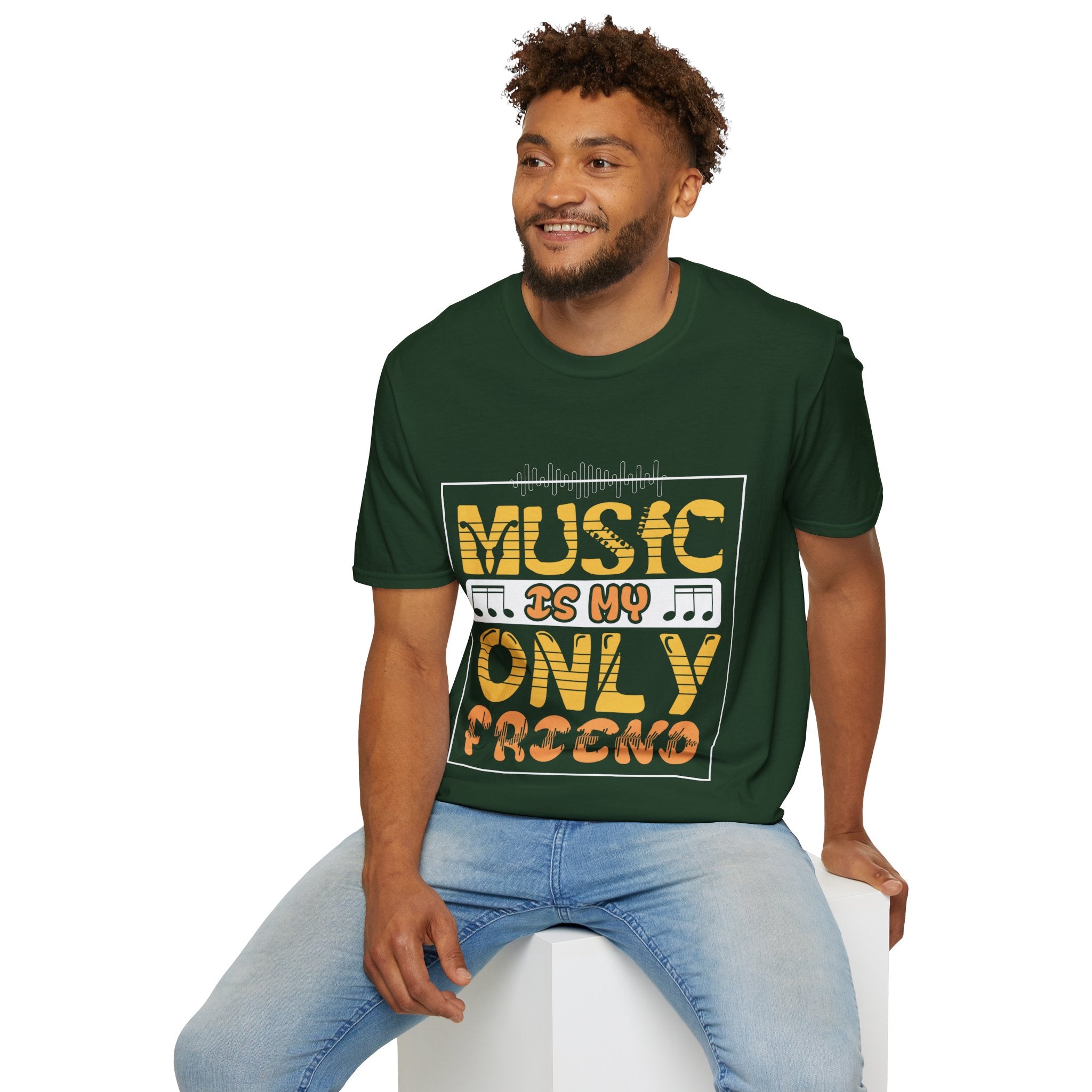 "Music In My Only Friend"  Unisex Soft style T-Shirt