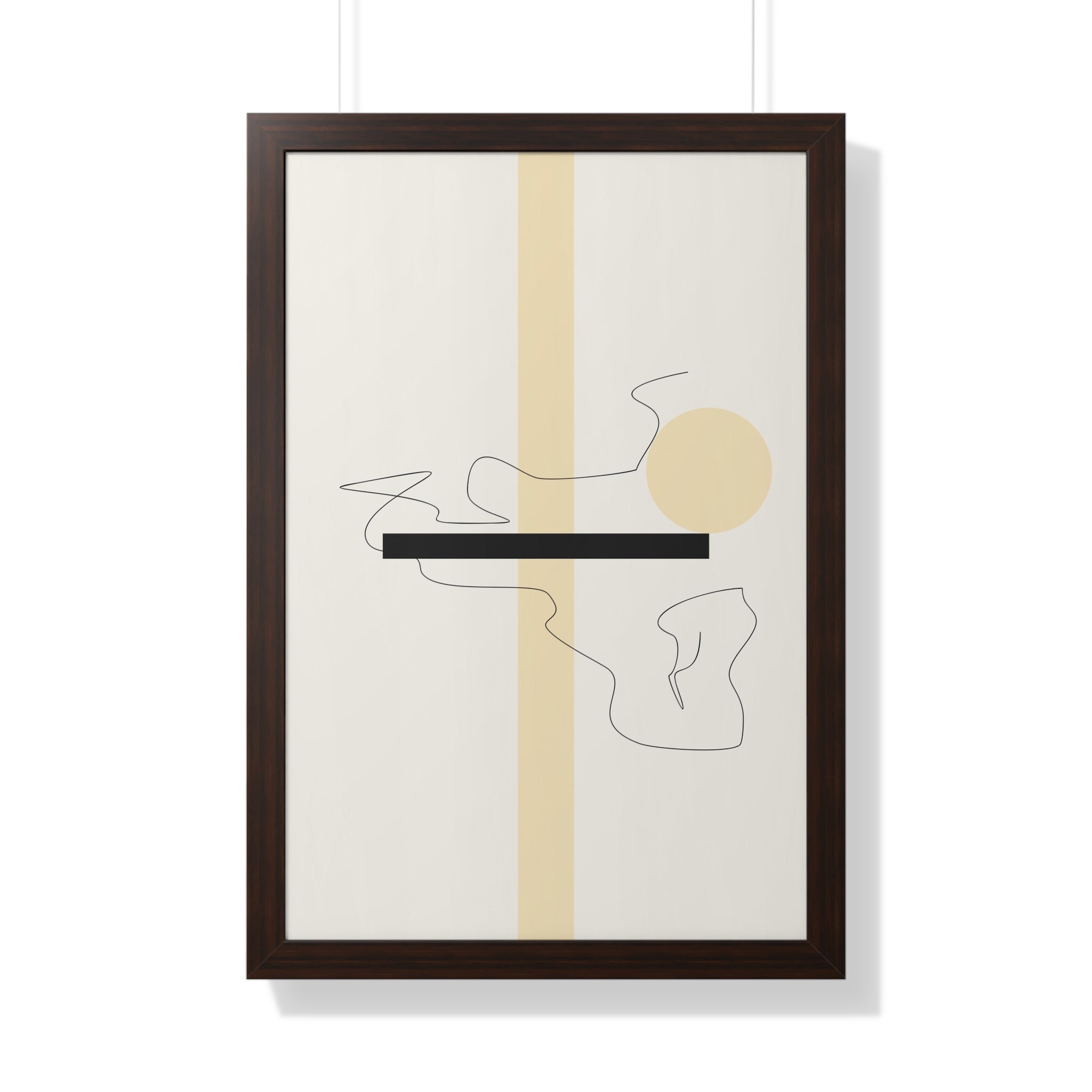 "ABSTRACT NEUTRAL" Framed Vertical Poster