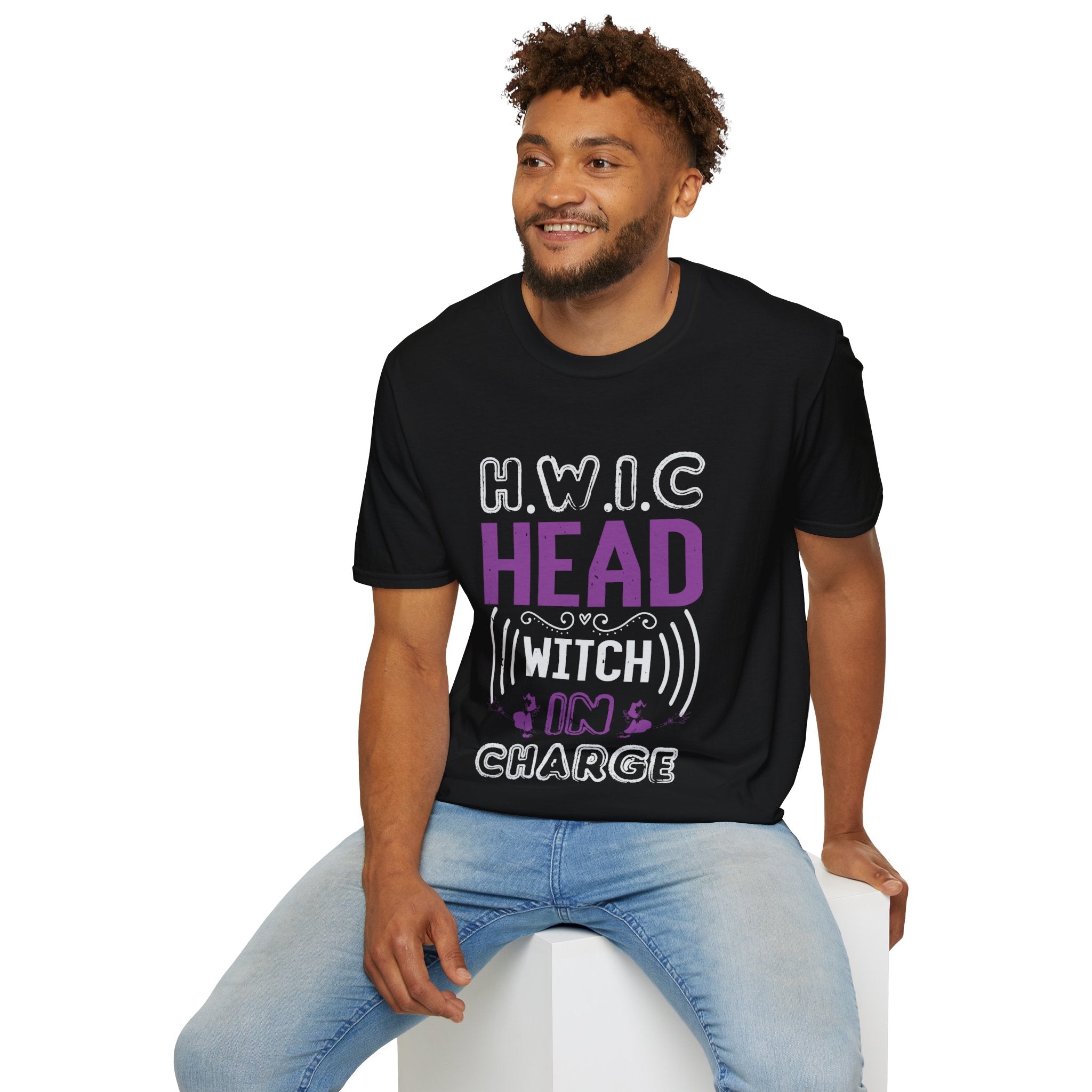 "H.W.I.C HEAD WITCH IN CHARGE" Unisex Soft style T-Shirt