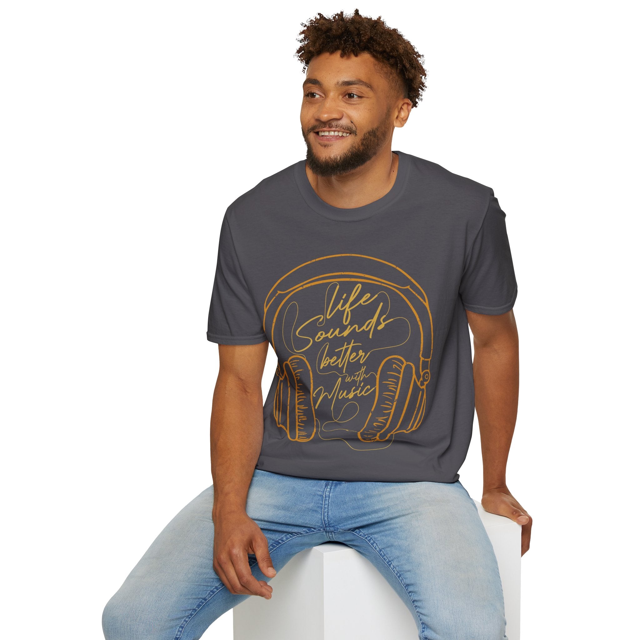 "Life Sound Better With Music" Unisex Soft style T-Shirt