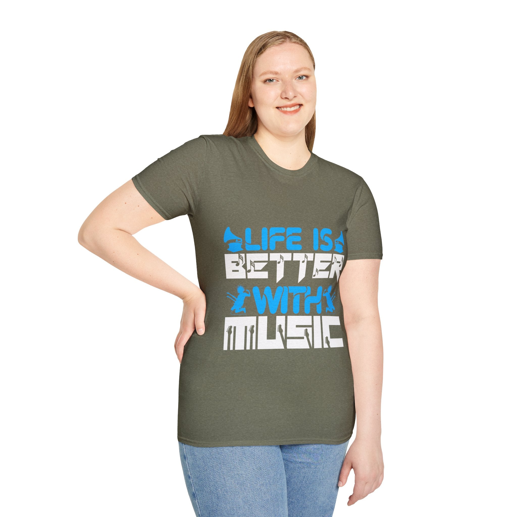 "Life Is Better With Music" Unisex Soft style T-Shirt