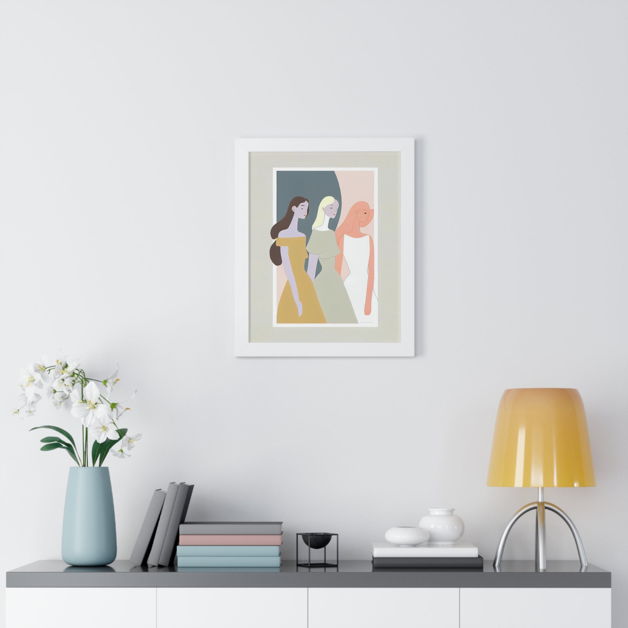 "ABSTRACT FEMINIST" Framed Vertical Poster