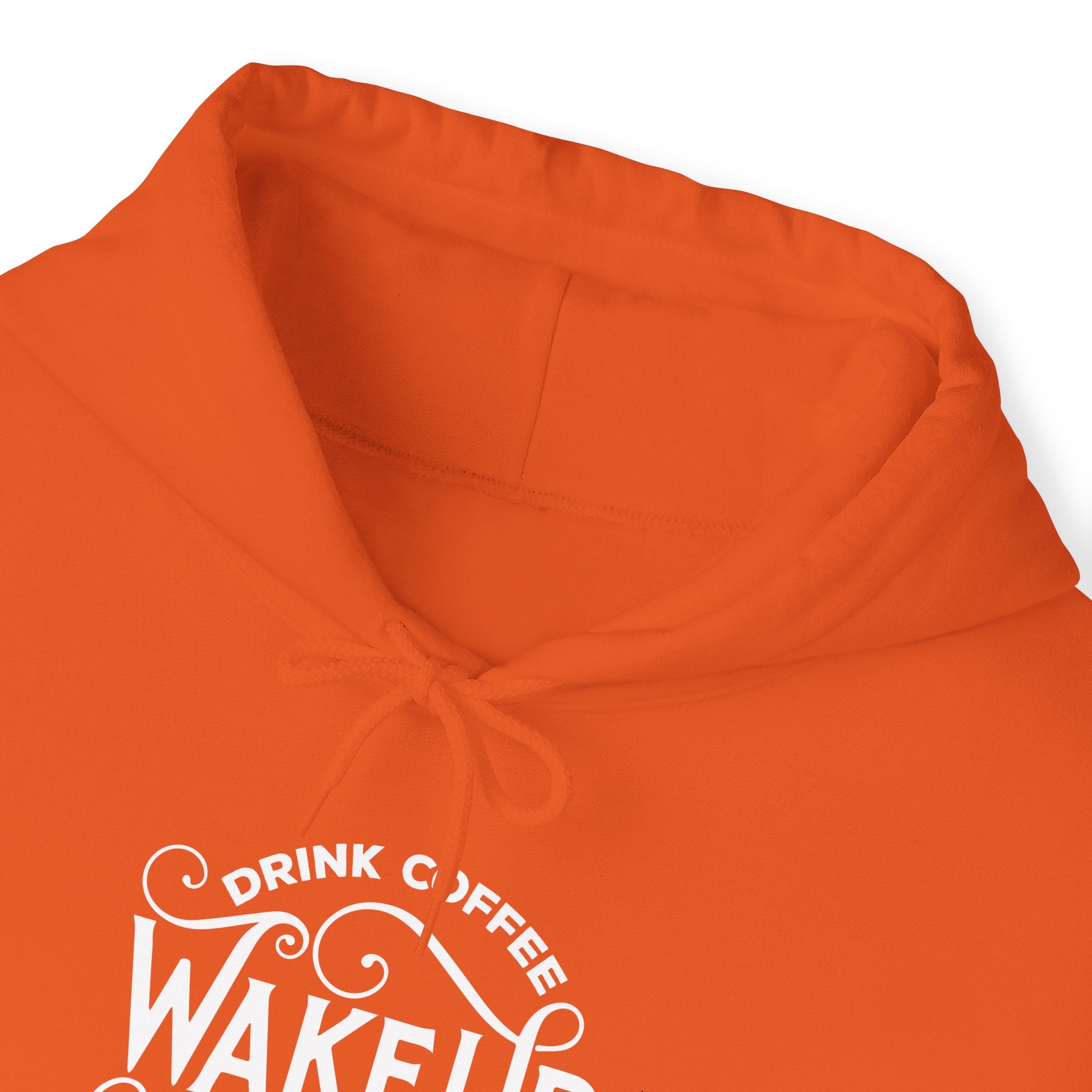 "DRINK COFFEE WAKE UP AND LIVE" Unisex Heavy Blend™ Hooded Sweatshirt