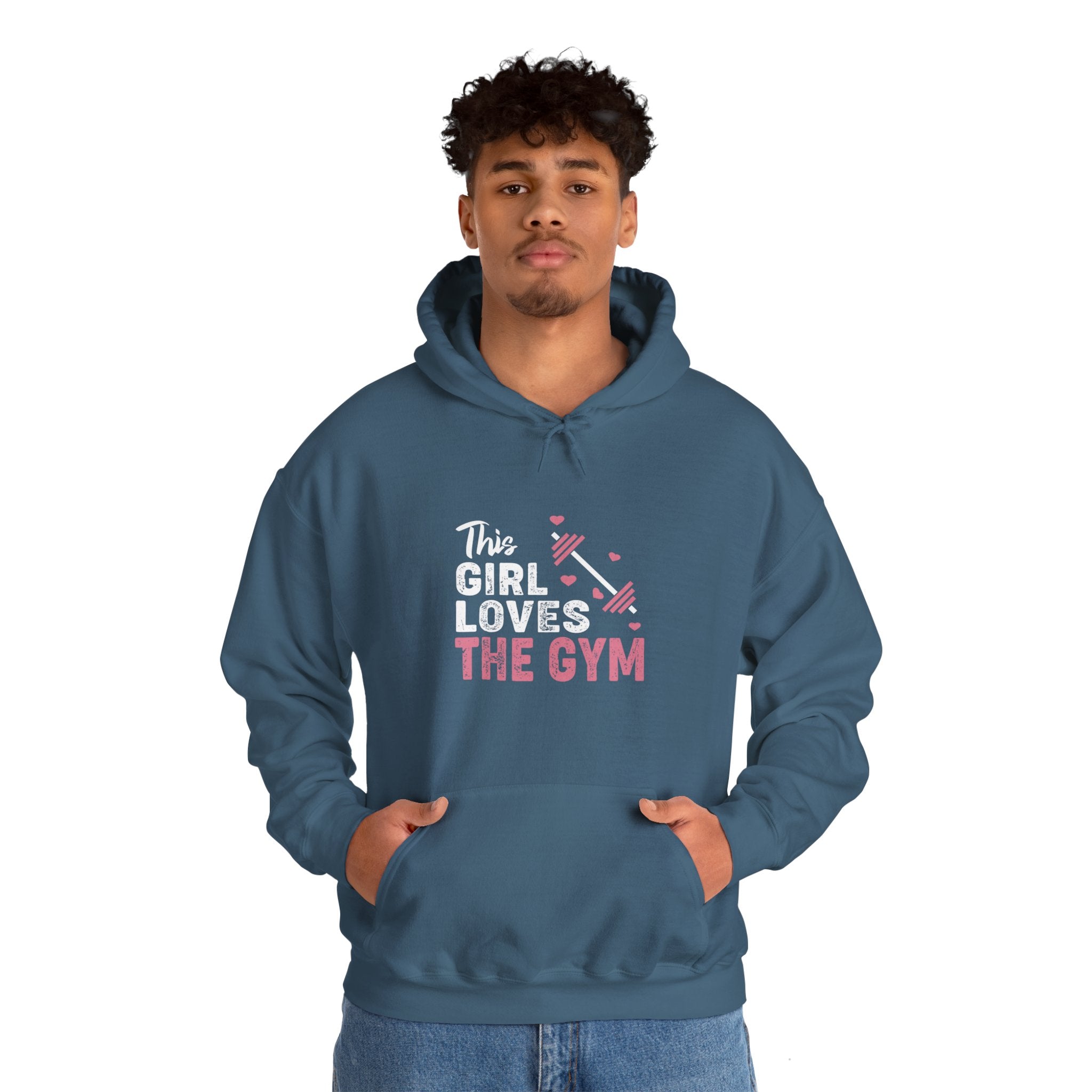 "The Girl Loves The Gym" Unisex Heavy Blend™ Hooded Sweatshirt