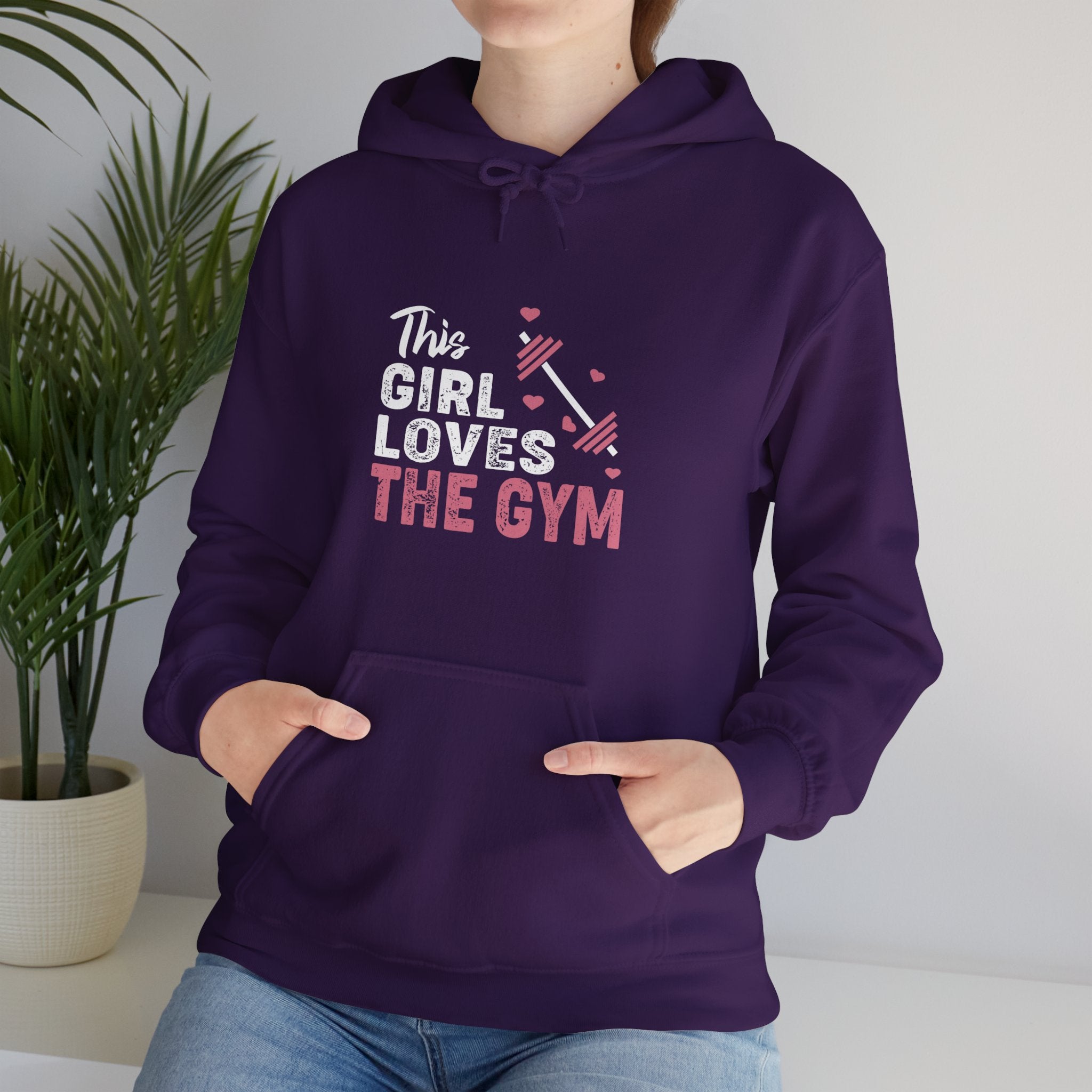 "The Girl Loves The Gym" Unisex Heavy Blend™ Hooded Sweatshirt