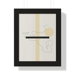 "ABSTRACT NEUTRAL" Framed Vertical Poster