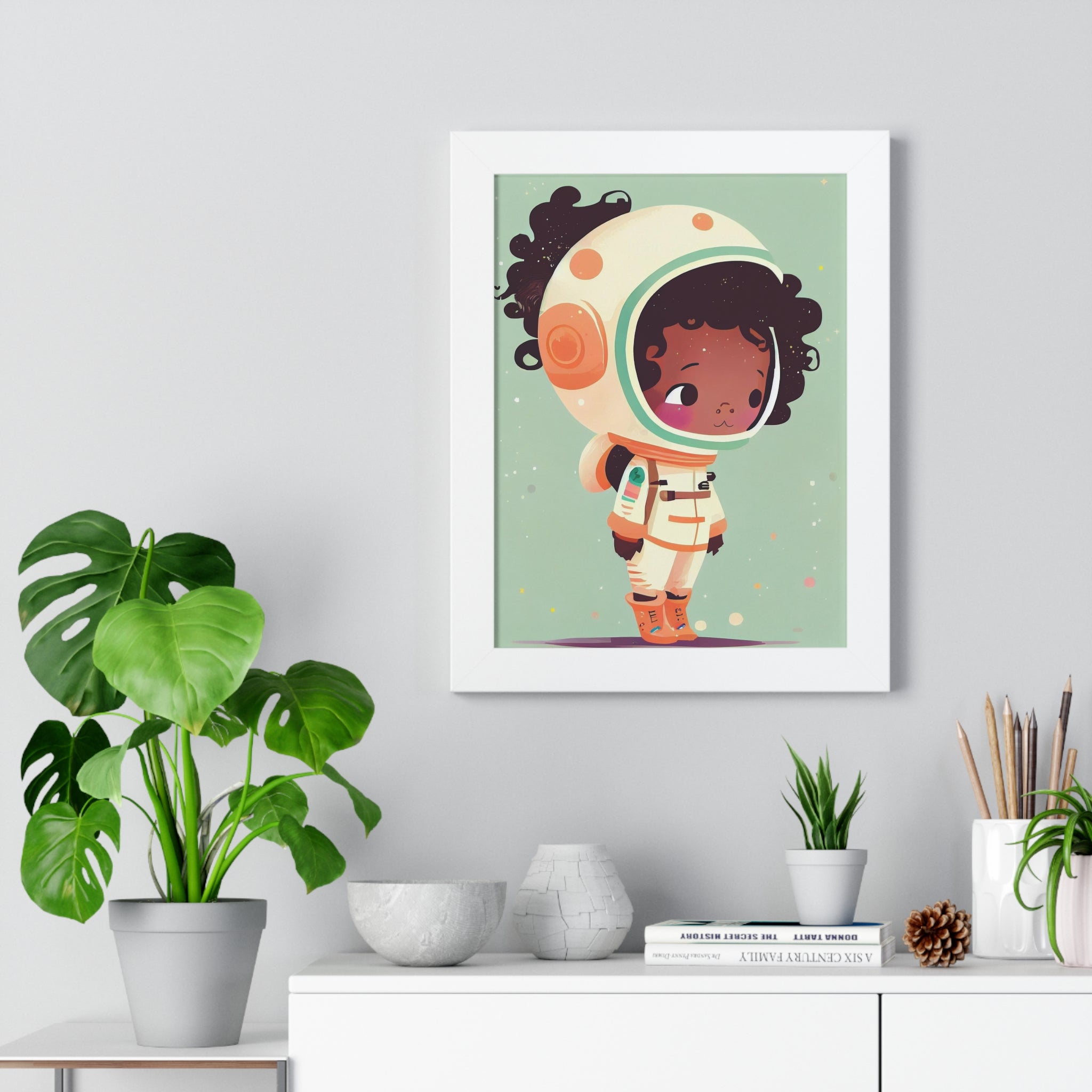 "BG ASTRONAUT" Framed Vertical Poster