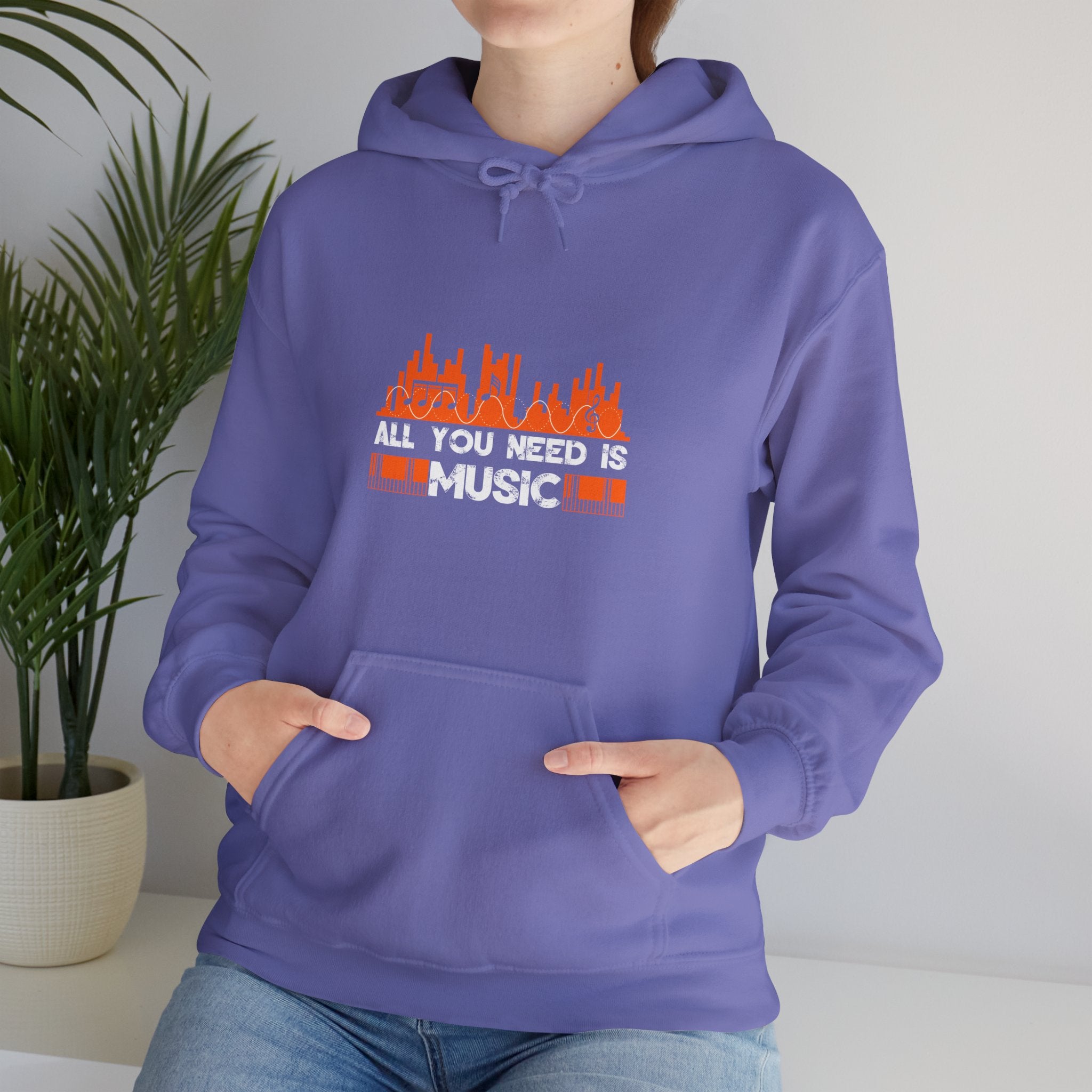 "All You Need Is Music" Unisex Heavy Blend™ Hooded Sweatshirt