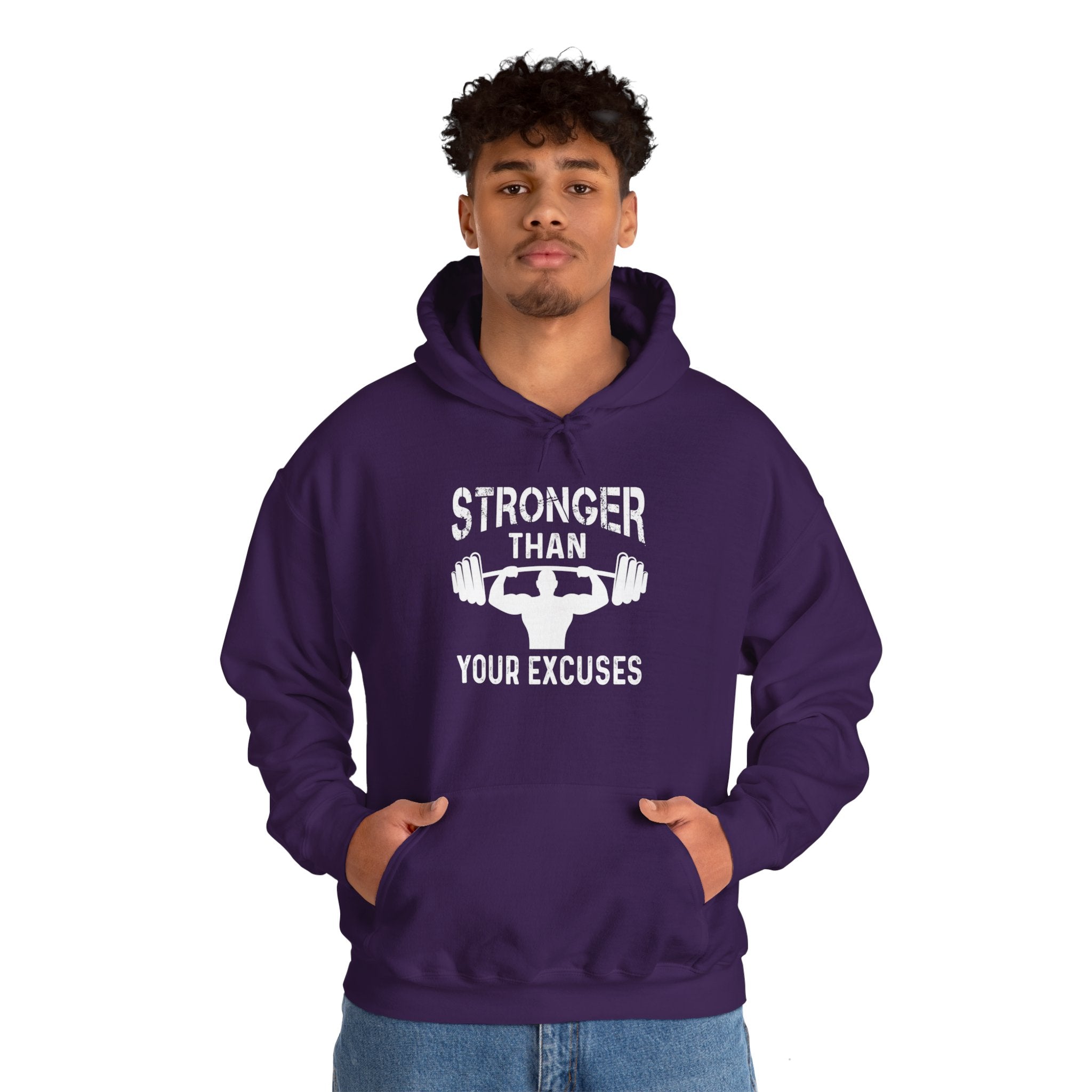 "Stronger Than Your Excuses" Unisex Heavy Blend™ Hooded Sweatshirt