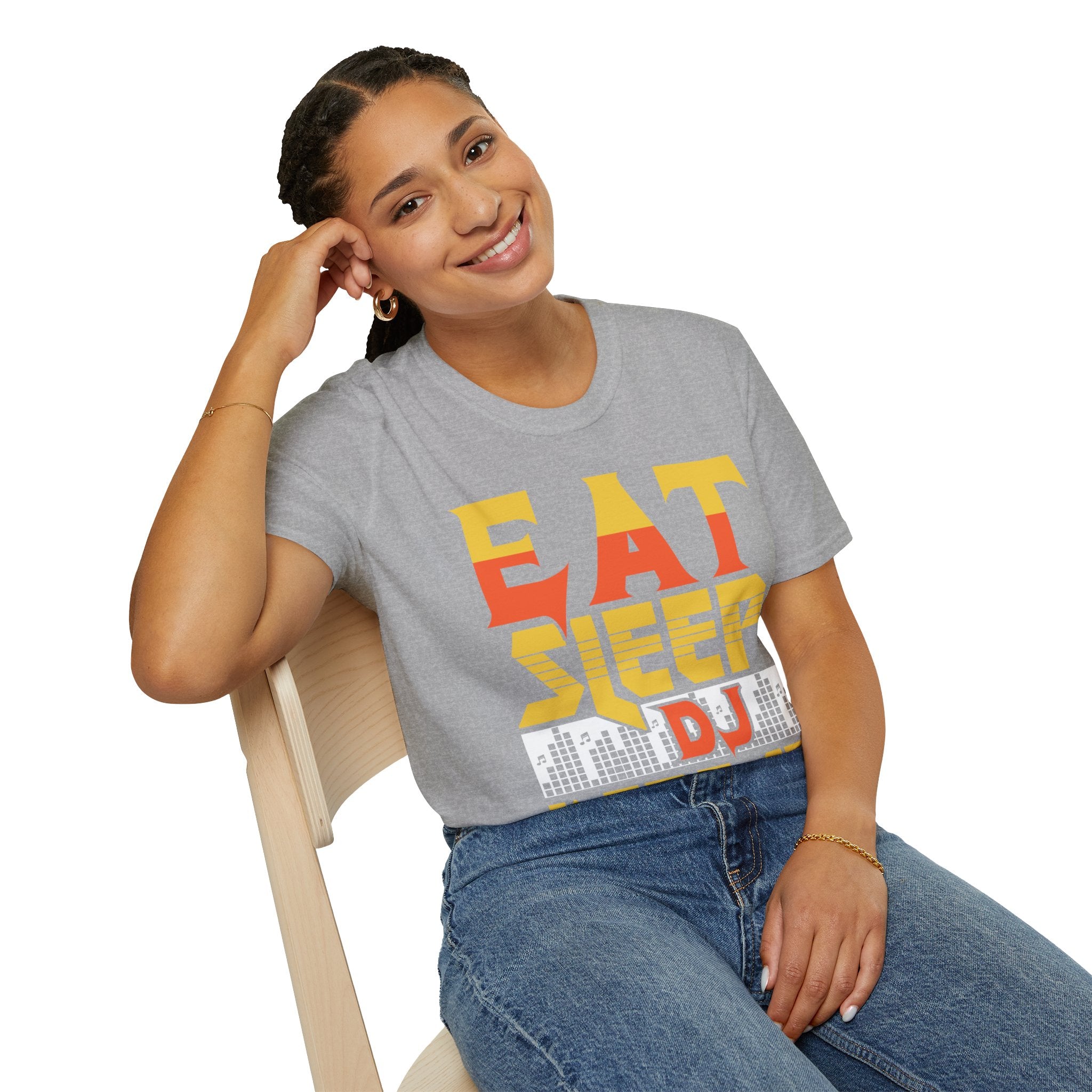 "Eat Sleep DJ Repeat" Unisex Soft style T-Shirt