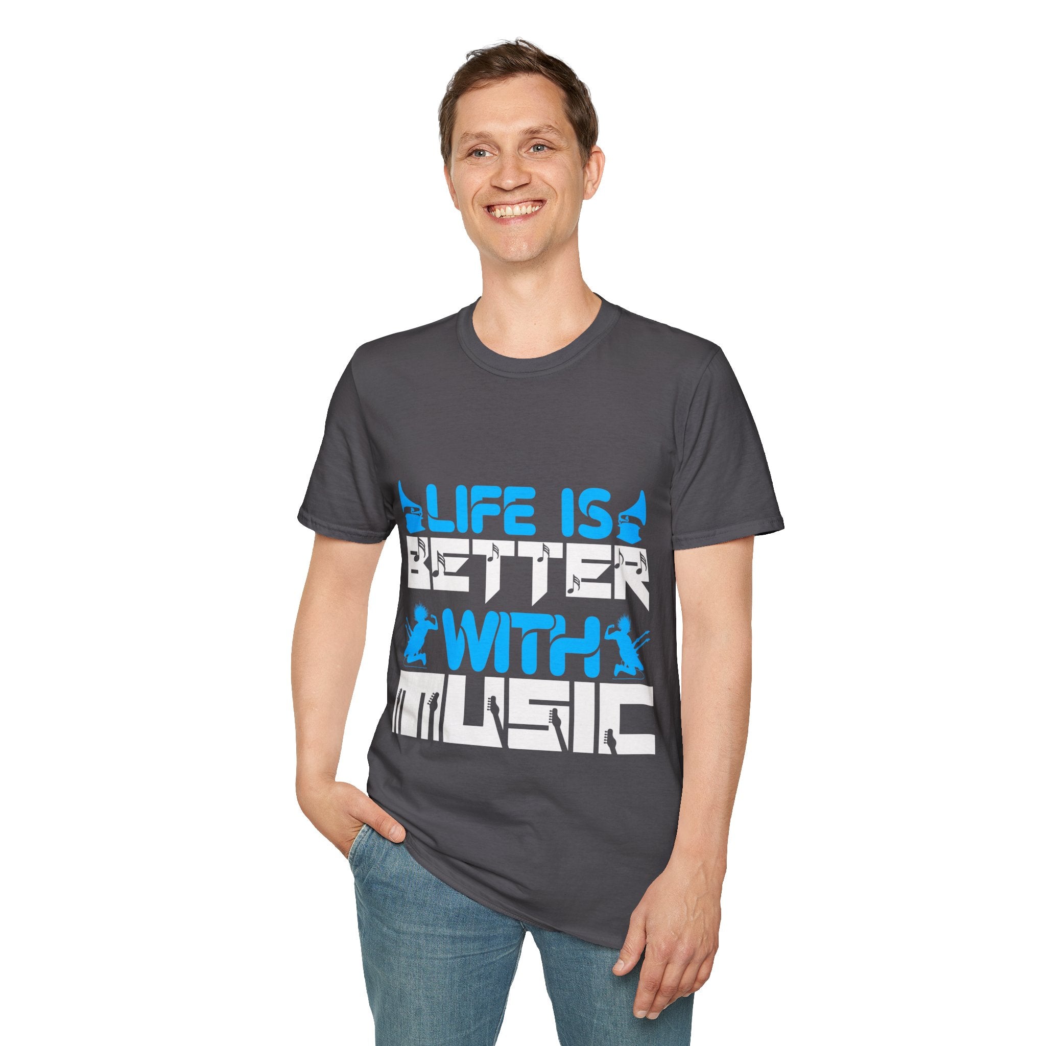 "Life Is Better With Music" Unisex Soft style T-Shirt