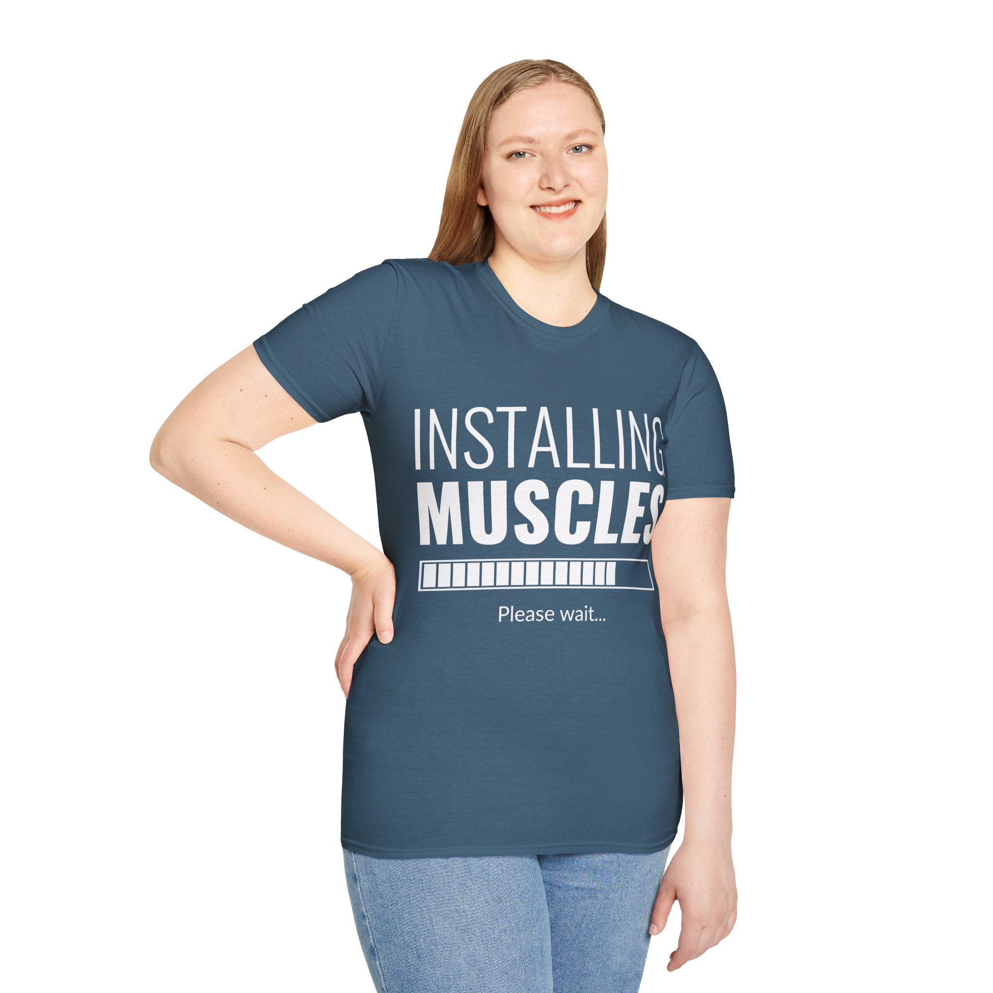 "Installing Muscles" Unisex Soft style T-Shirt