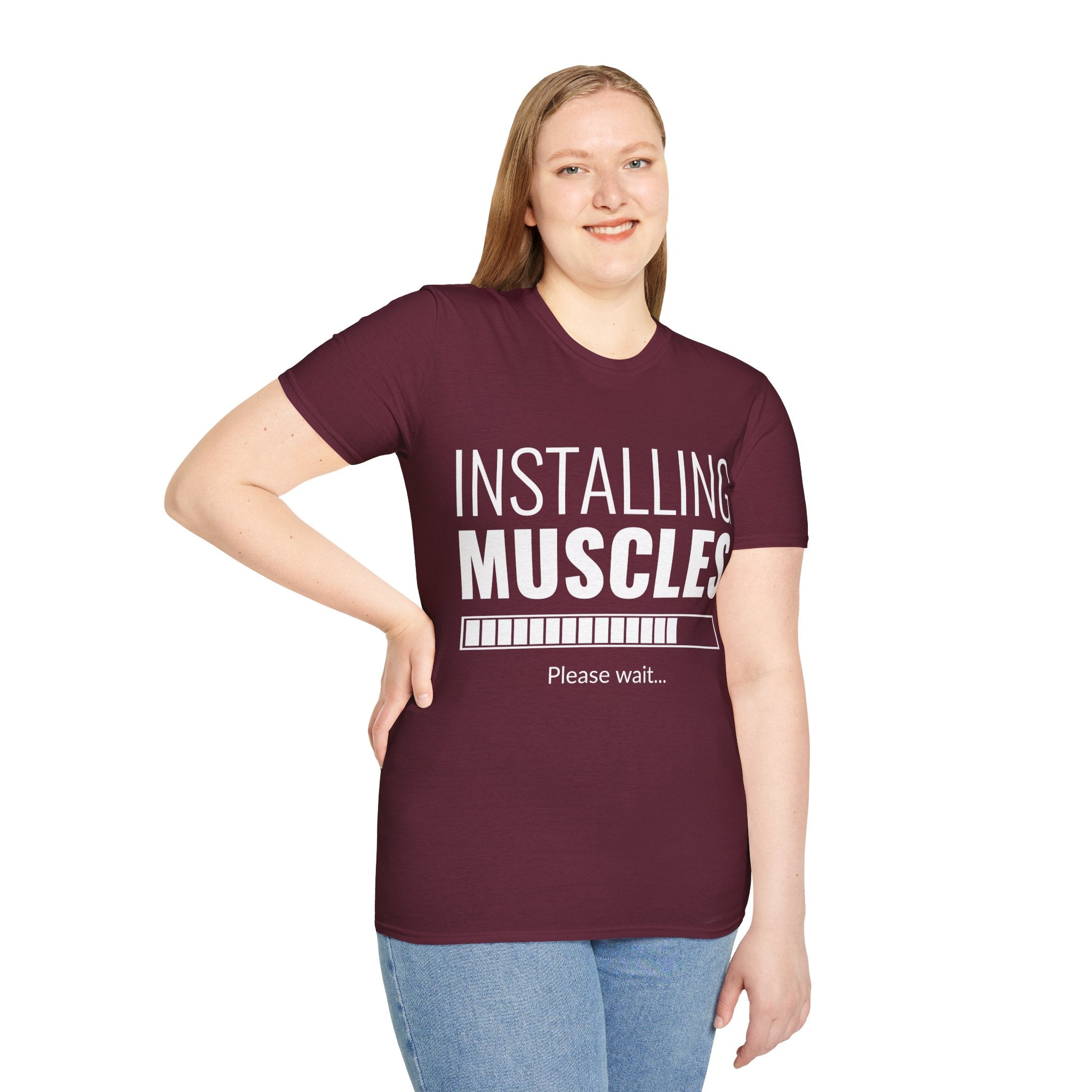 "Installing Muscles" Unisex Soft style T-Shirt