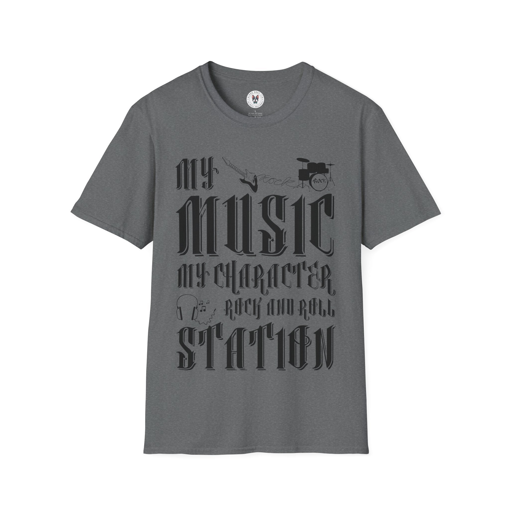 "My Music My Character Rock And Roll Station" Unisex Soft style T-Shirt