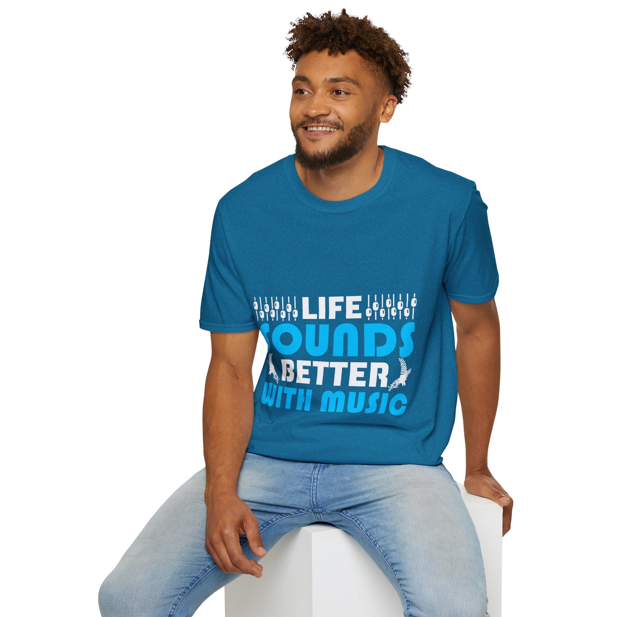 "Life Sounds Better With Music"Unisex Soft style T-Shirt