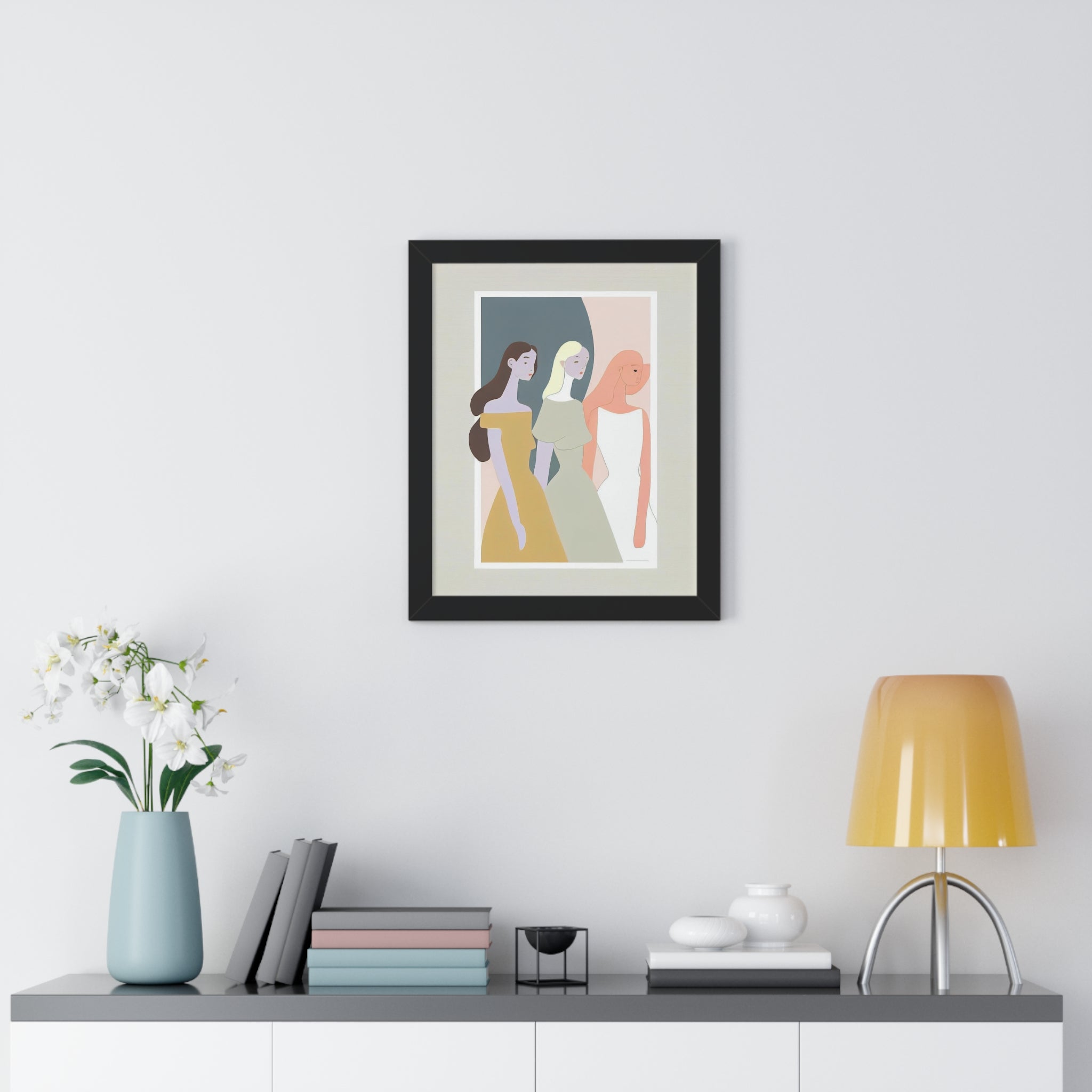 "ABSTRACT FEMINIST" Framed Vertical Poster