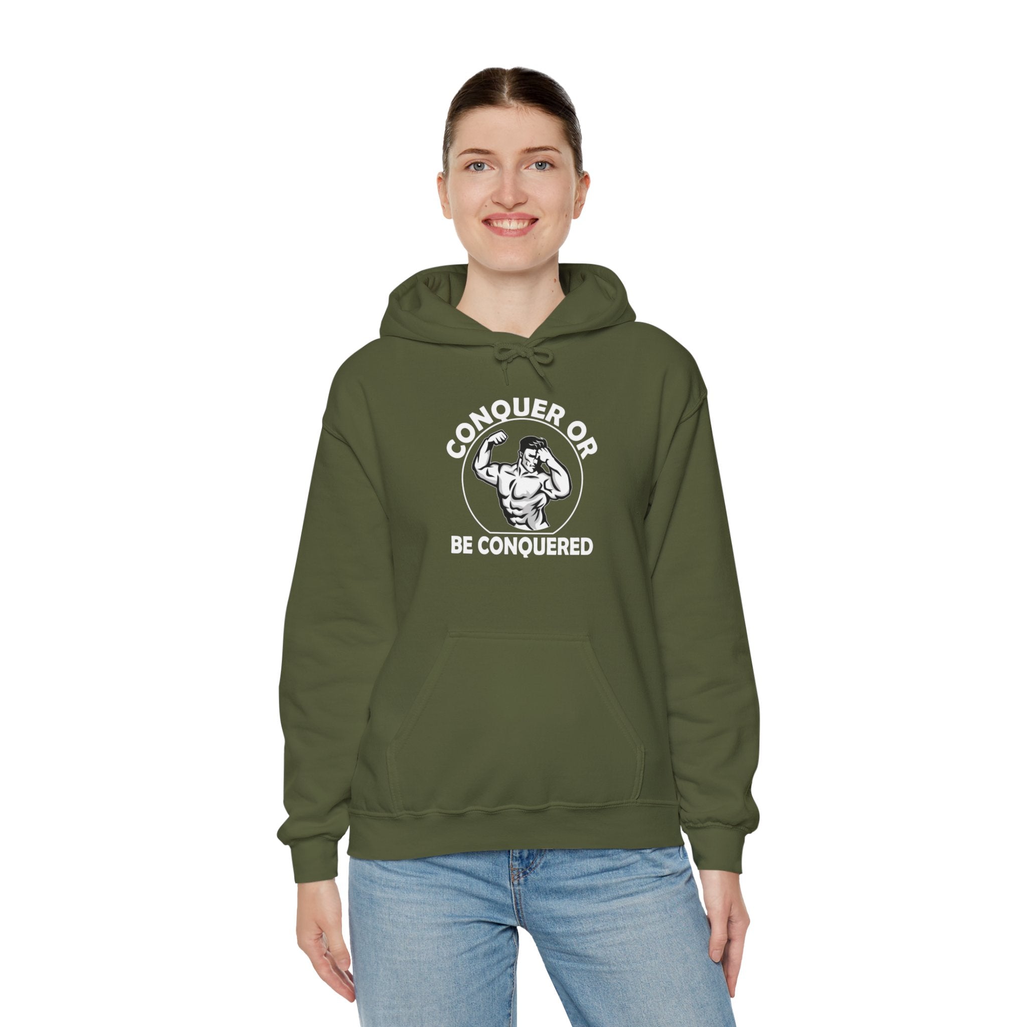 "Conquer Or Conquered" Unisex Heavy Blend™ Hooded Sweatshirt