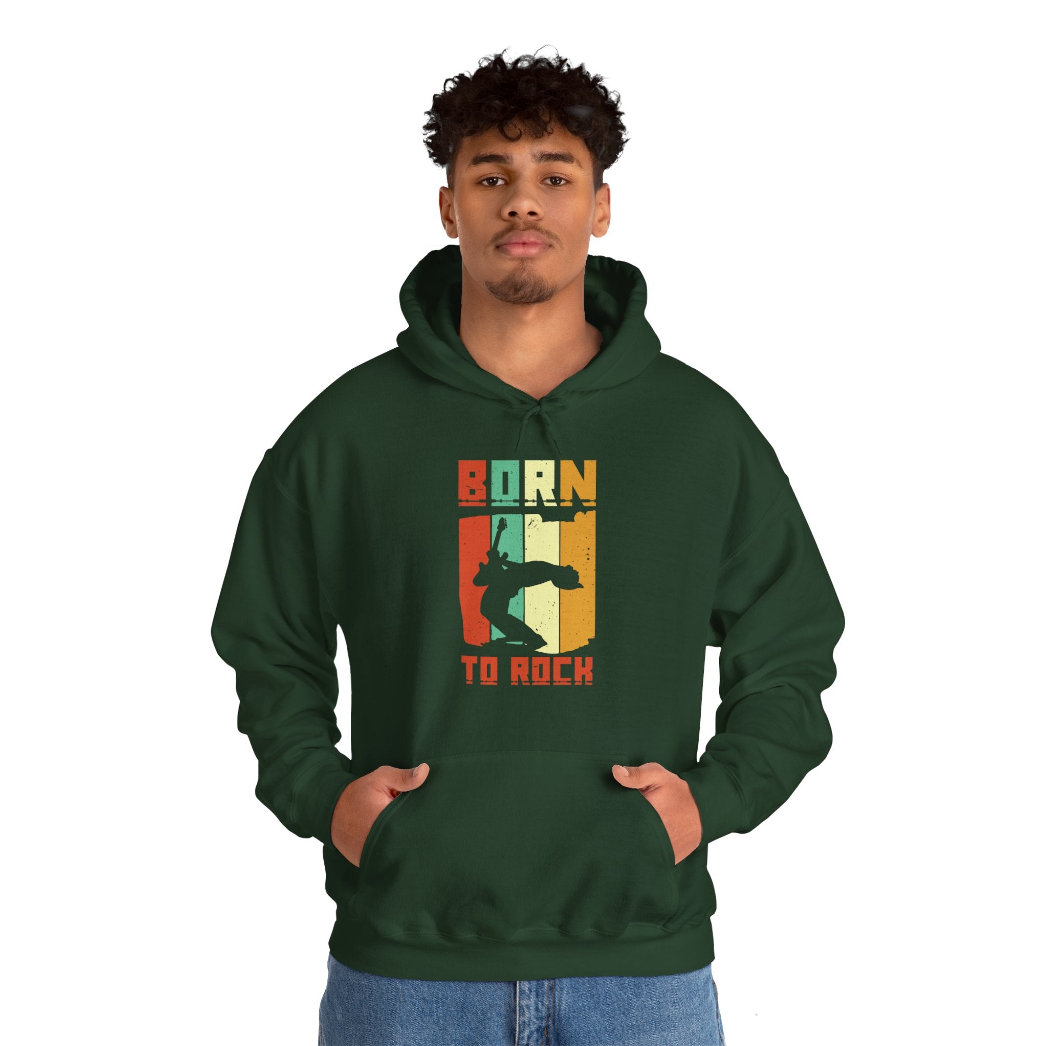 "Born To Rock"  Unisex Heavy Blend™ Hooded Sweatshirt