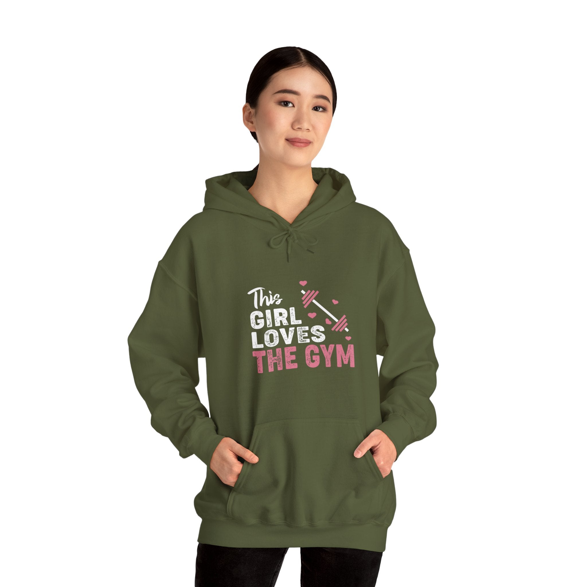 "The Girl Loves The Gym" Unisex Heavy Blend™ Hooded Sweatshirt