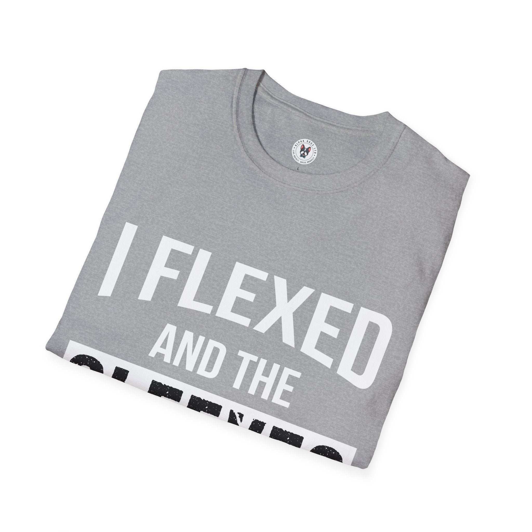 "I Flexed And The Sleeves Fell Off" Unisex Soft Style T-Shirt