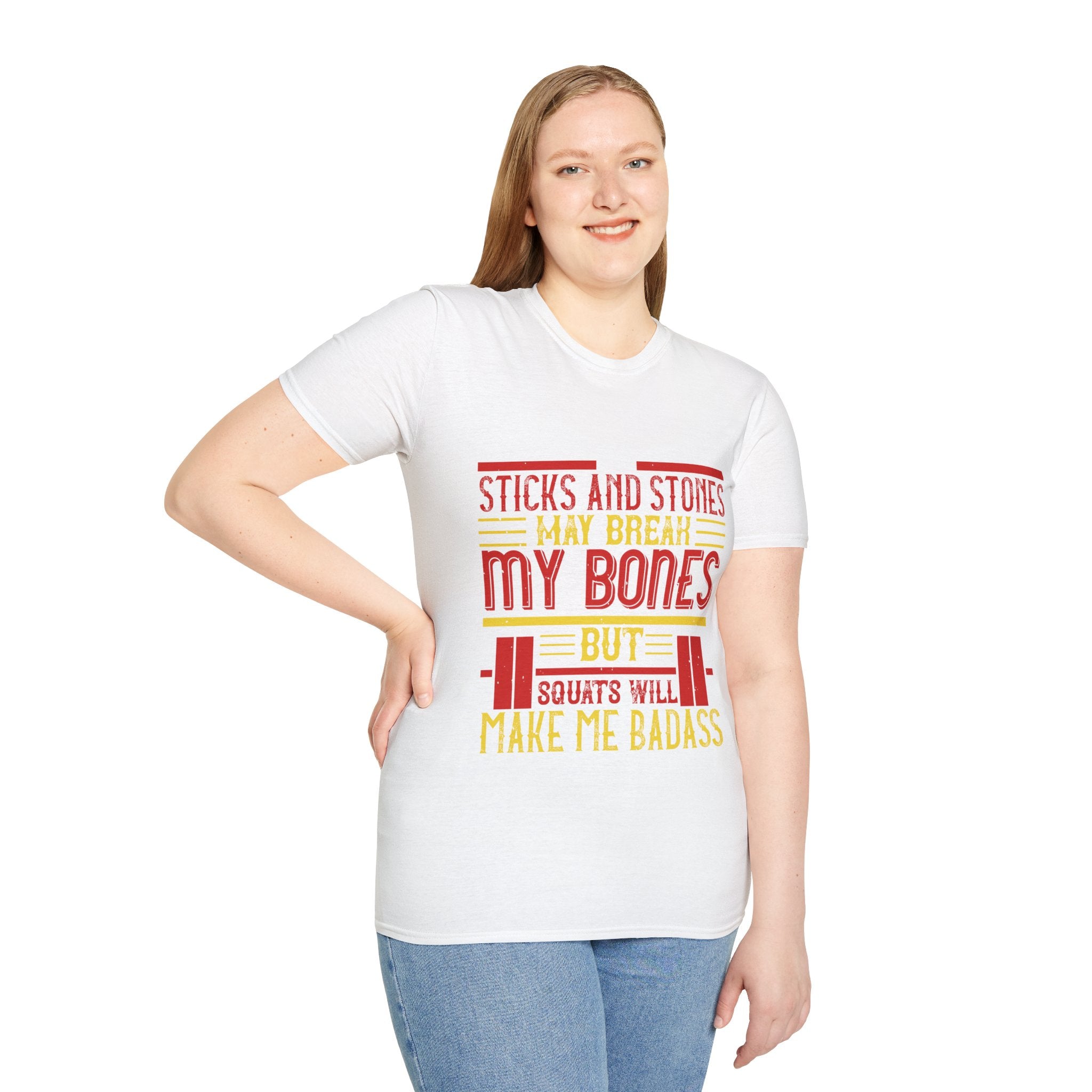 "Squats Will Make Me Badass"  Unisex Soft style T-Shirt