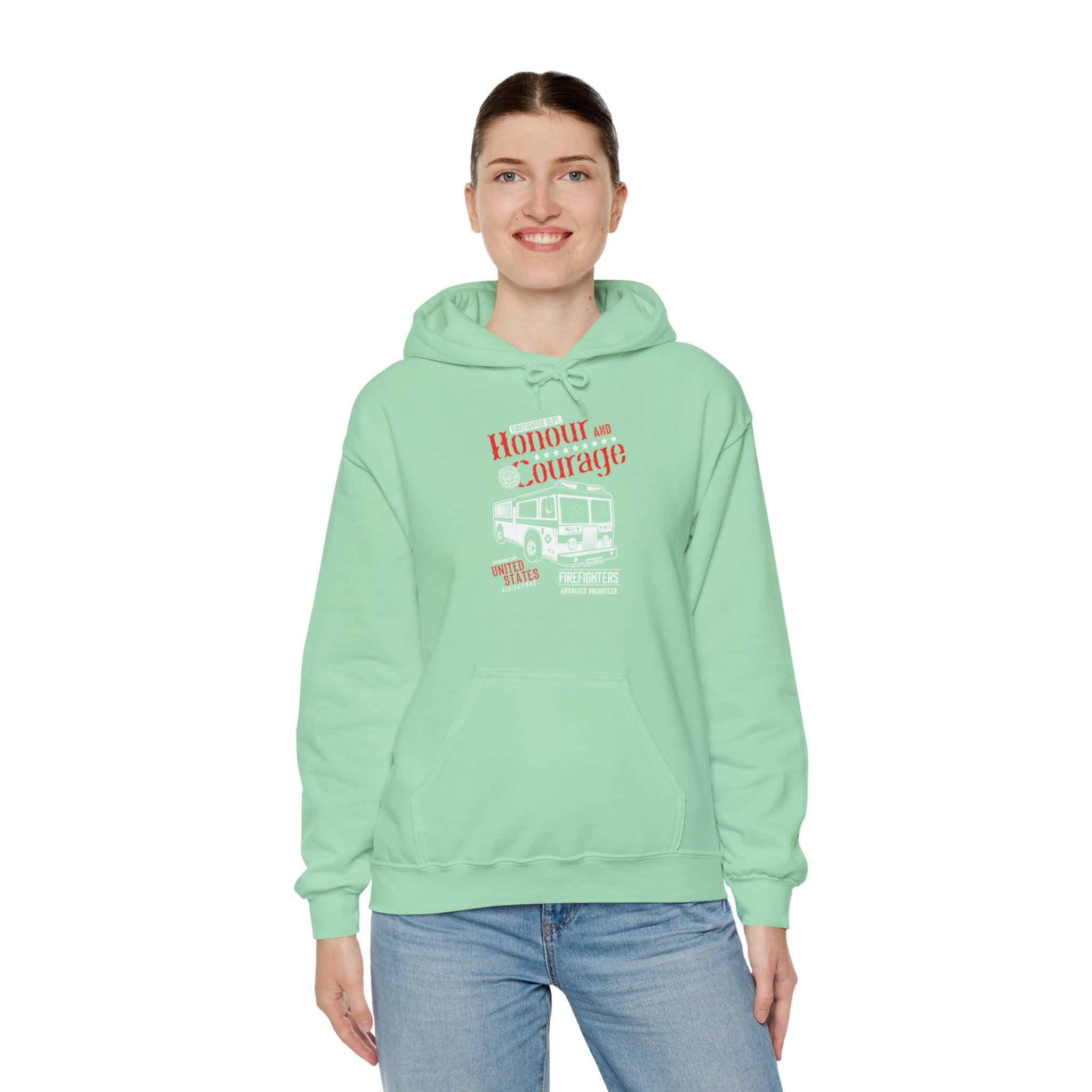 "HONOUR AND COURAGE UNITED STATES" Unisex Heavy Blend™ Hooded Sweatshirt