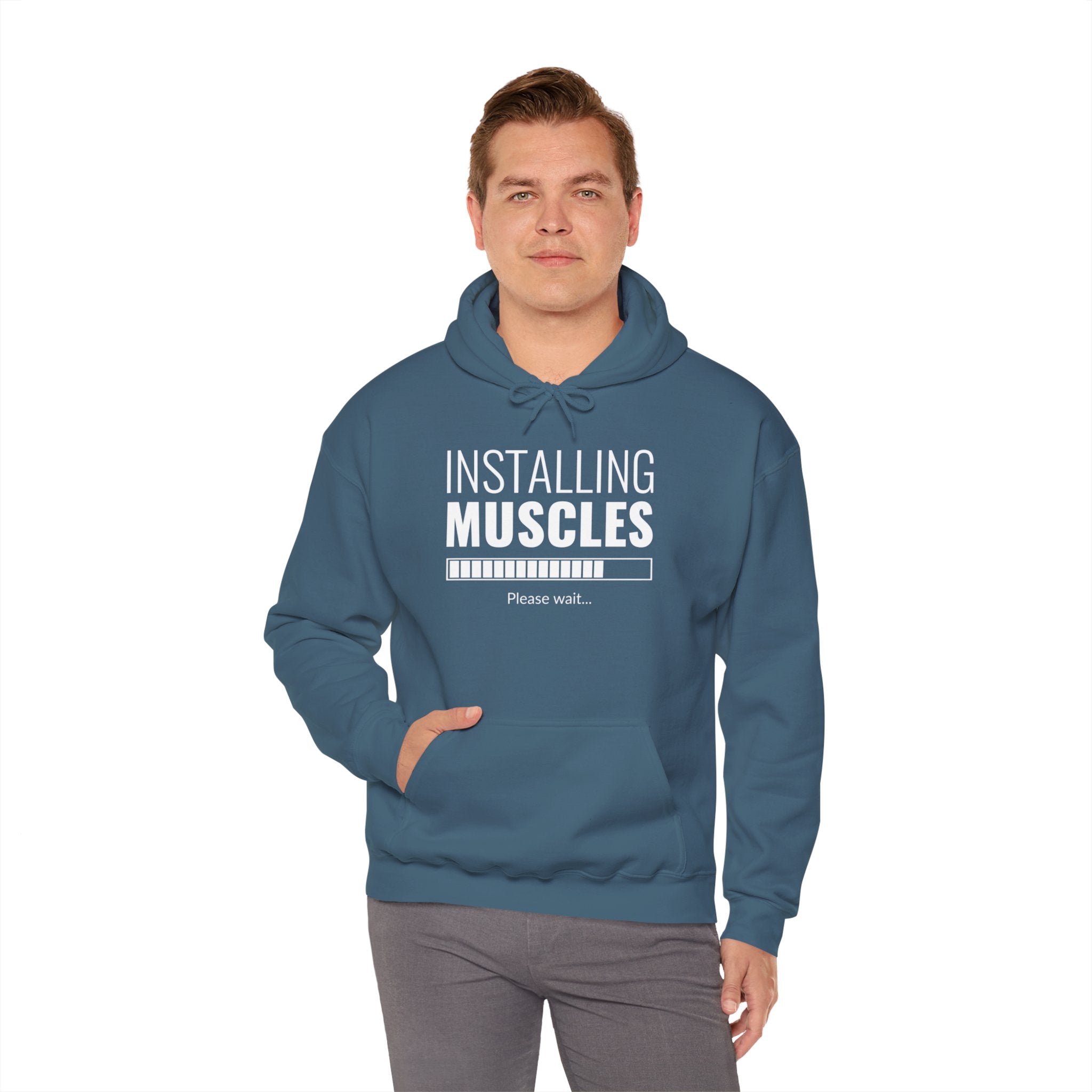 "Installing Muscles" Unisex Heavy Blend™ Hooded Sweatshirt