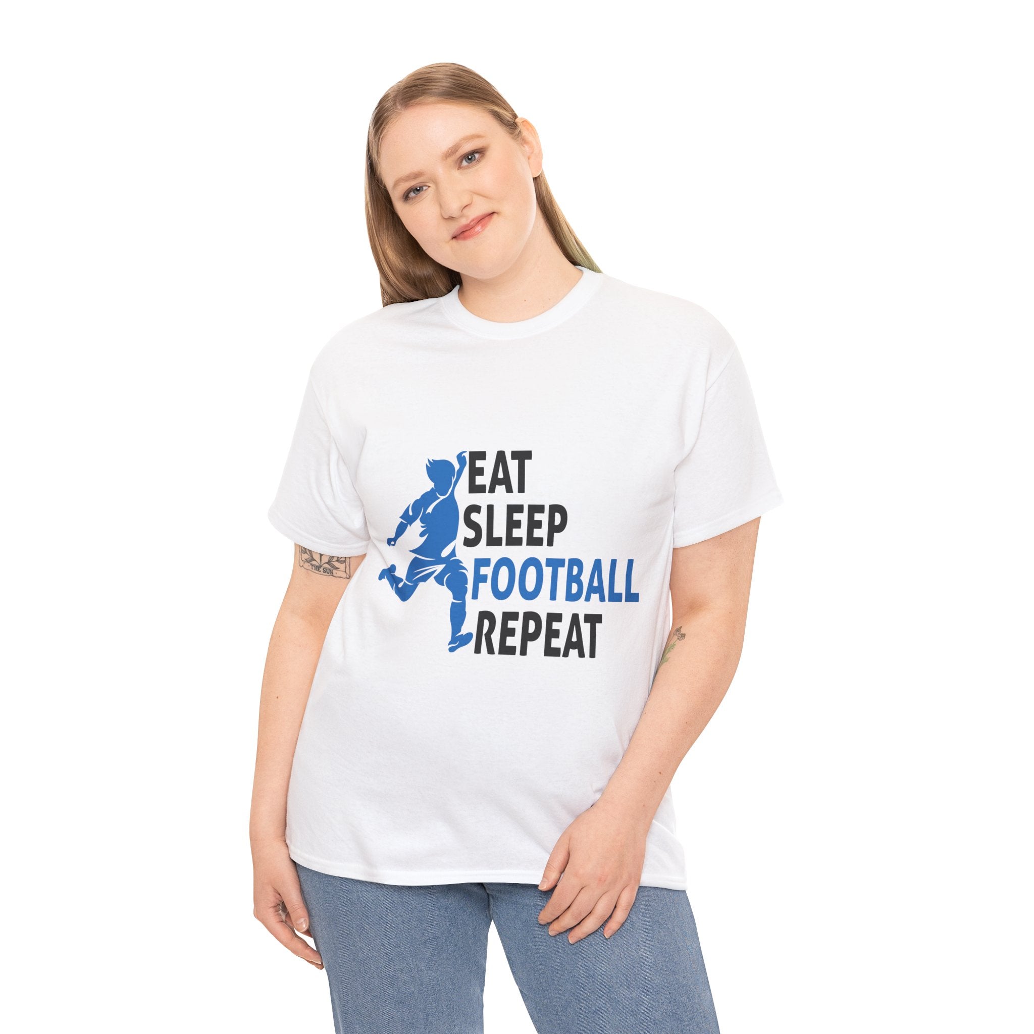 FIFA "Eat Sleep Football Repeat" Unisex Heavy Cotton Tee