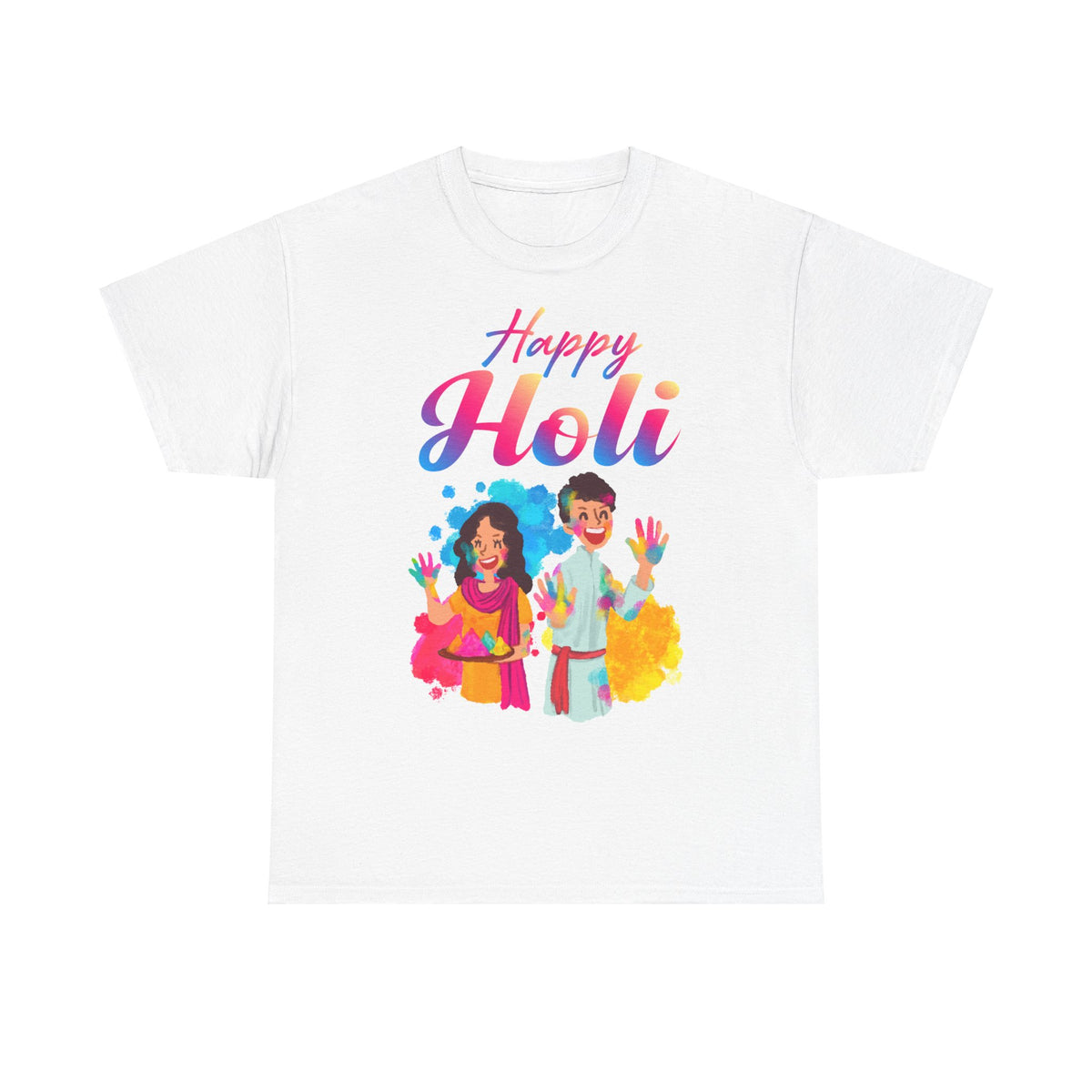 Happy Holi Unisex Heavy Cotton Tee