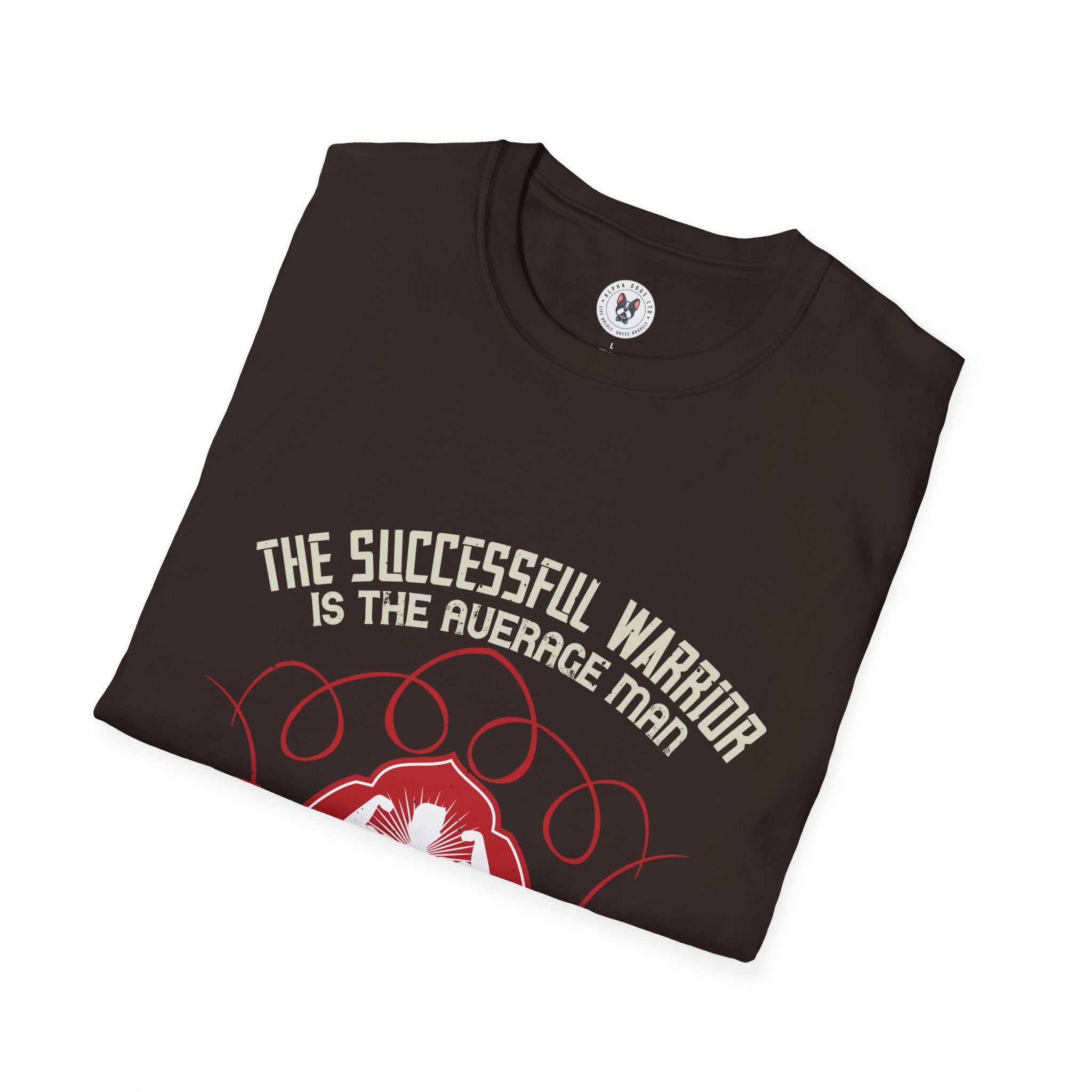 "The successful warrior is the average man, with laser-like focus" Unisex Soft style T-Shirt