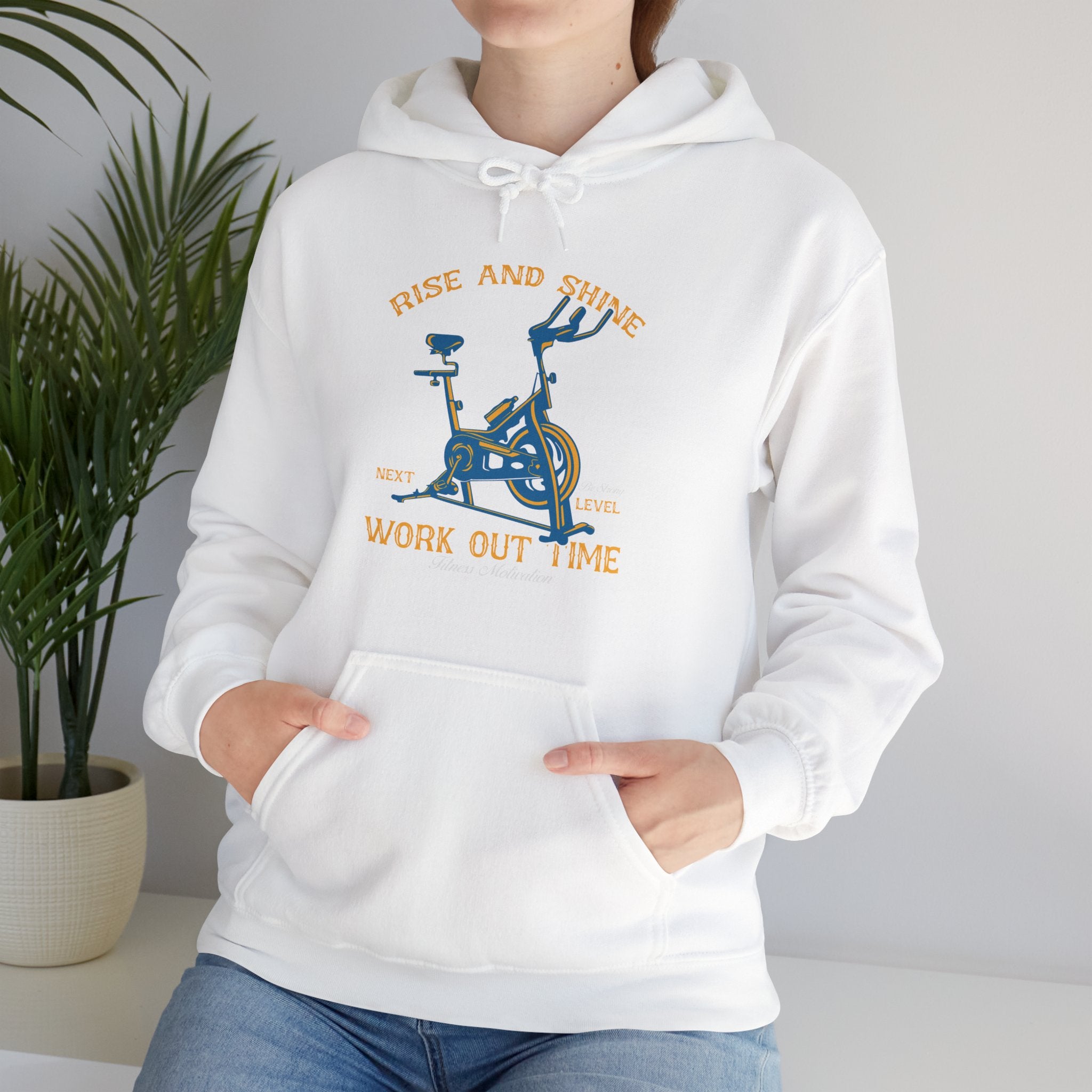 "Rise And Shine Workout Time" Unisex Heavy Blend™ Hooded Sweatshirt