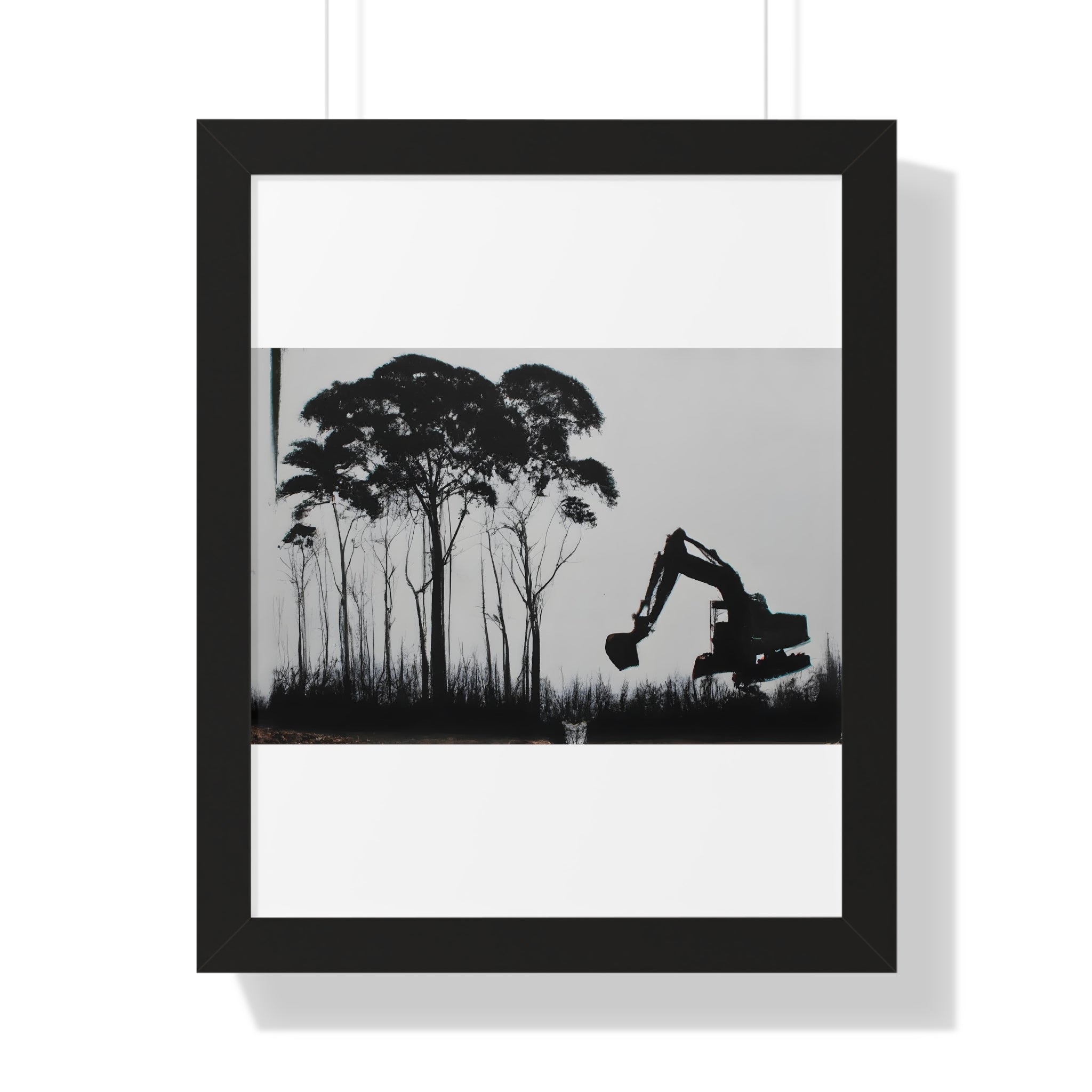 "BANKSY-STYLE GRAFFITI OF A CLEARED RAINFOREST" Framed Vertical Poster