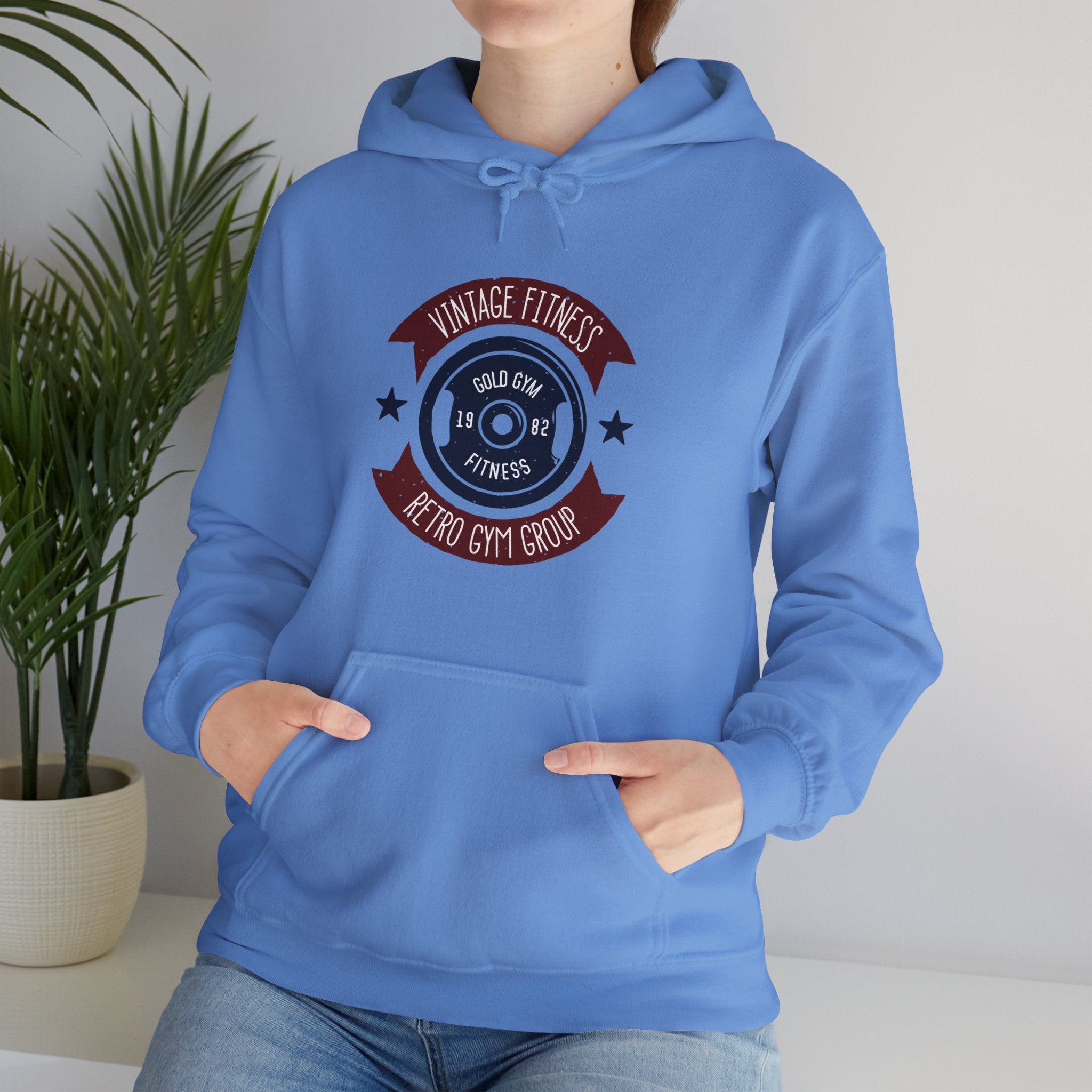 "Vintage Fitness Retro Gym Group" Unisex Heavy Blend™ Hooded Sweatshirt