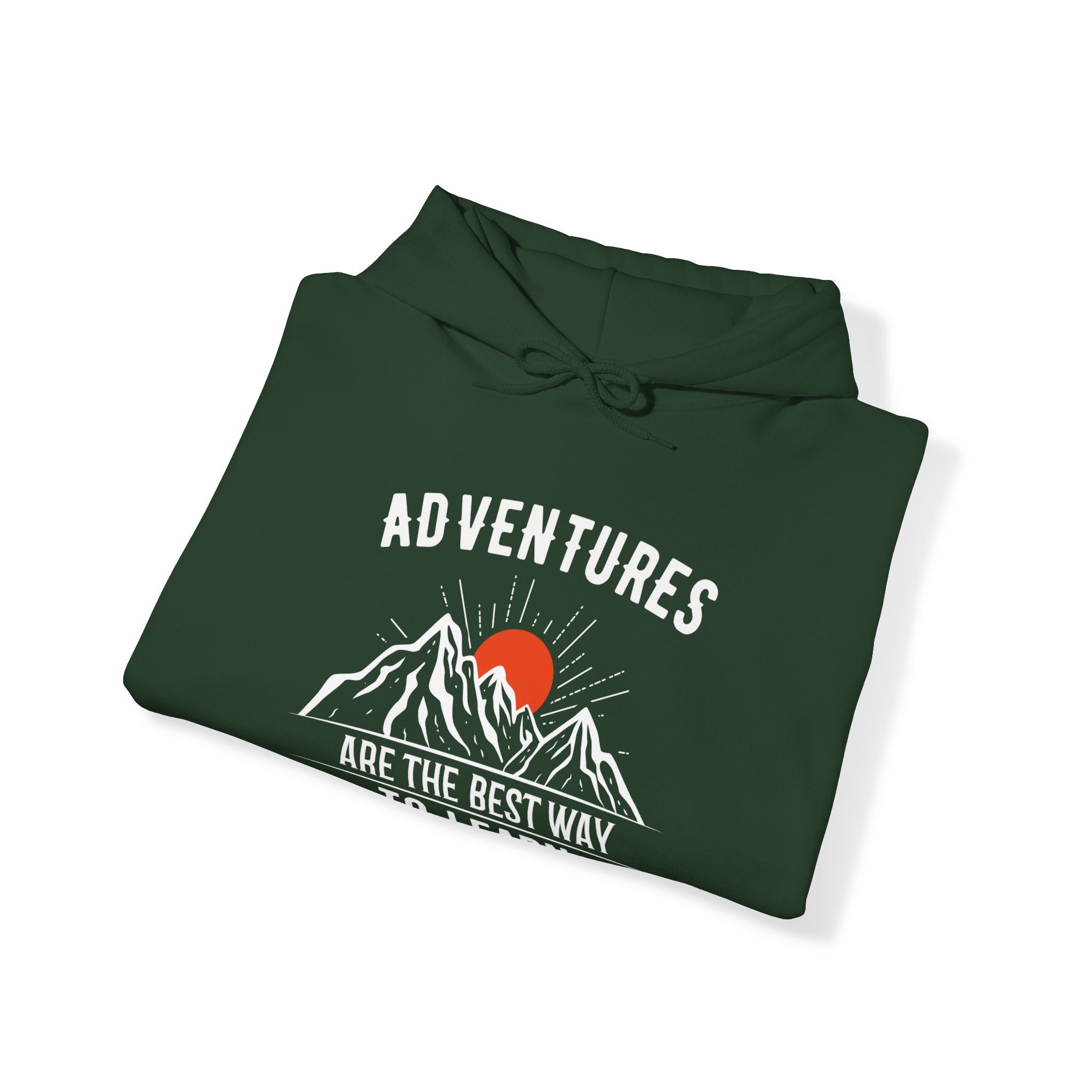 "Adventures Are The Best Way To Learn" Unisex Heavy Blend™ Hooded Sweatshirt