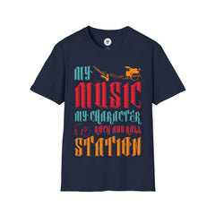 "My Music My Character Rock And Roll Station" Unisex Soft style T-Shirt