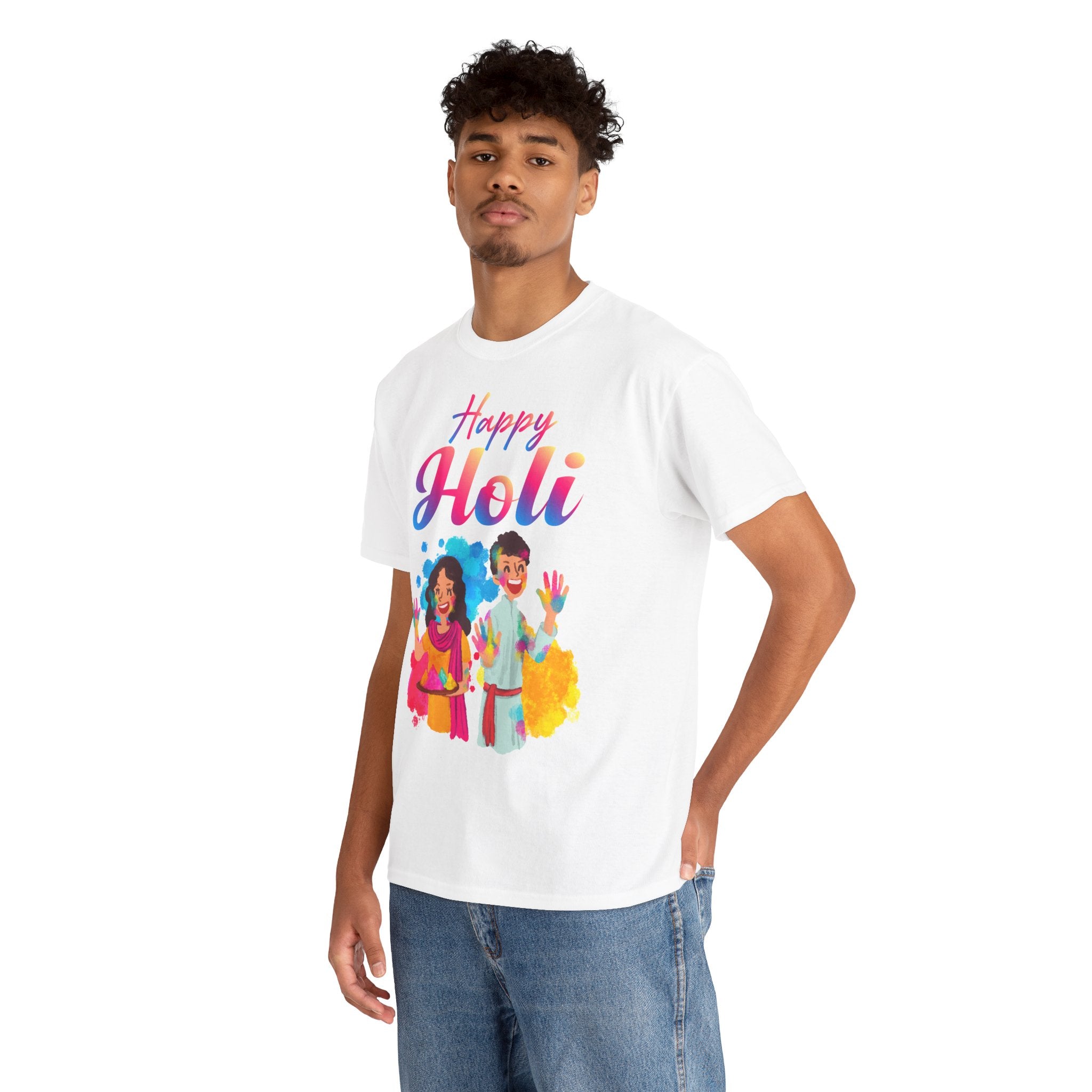 Happy Holi Unisex Heavy Cotton Tee