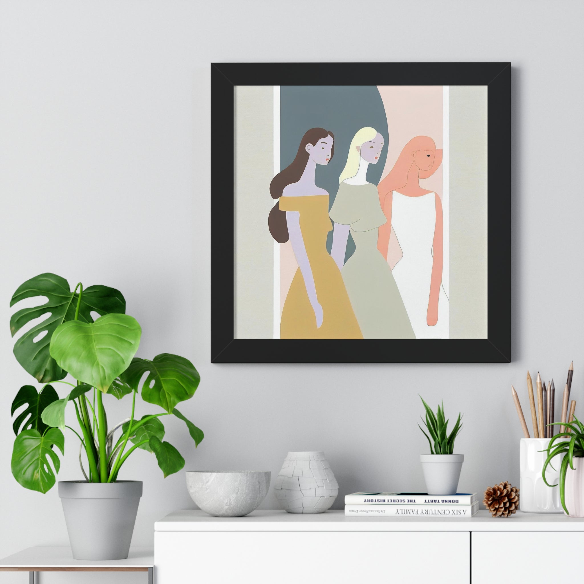 "ABSTRACT FEMINIST" Framed Vertical Poster