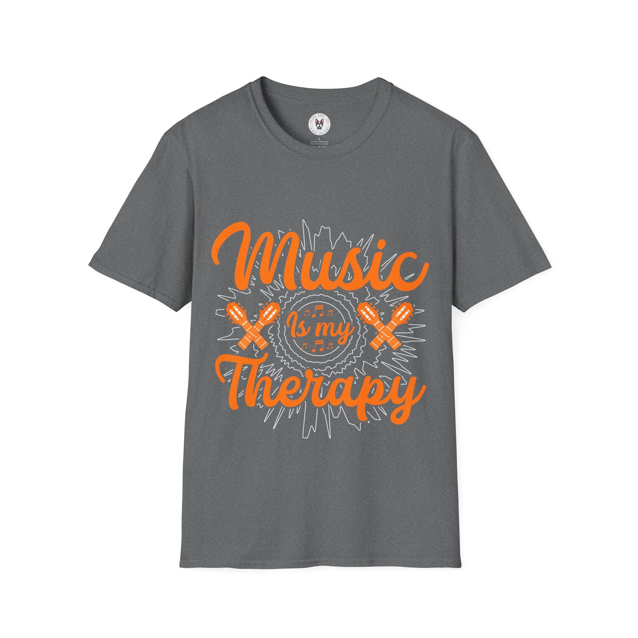 "Music Is My Therapy"Unisex Soft style T-Shirt