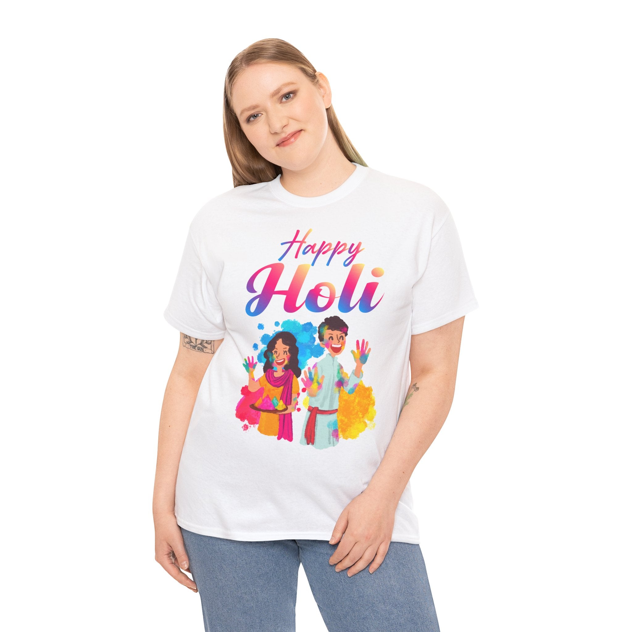 Happy Holi Unisex Heavy Cotton Tee