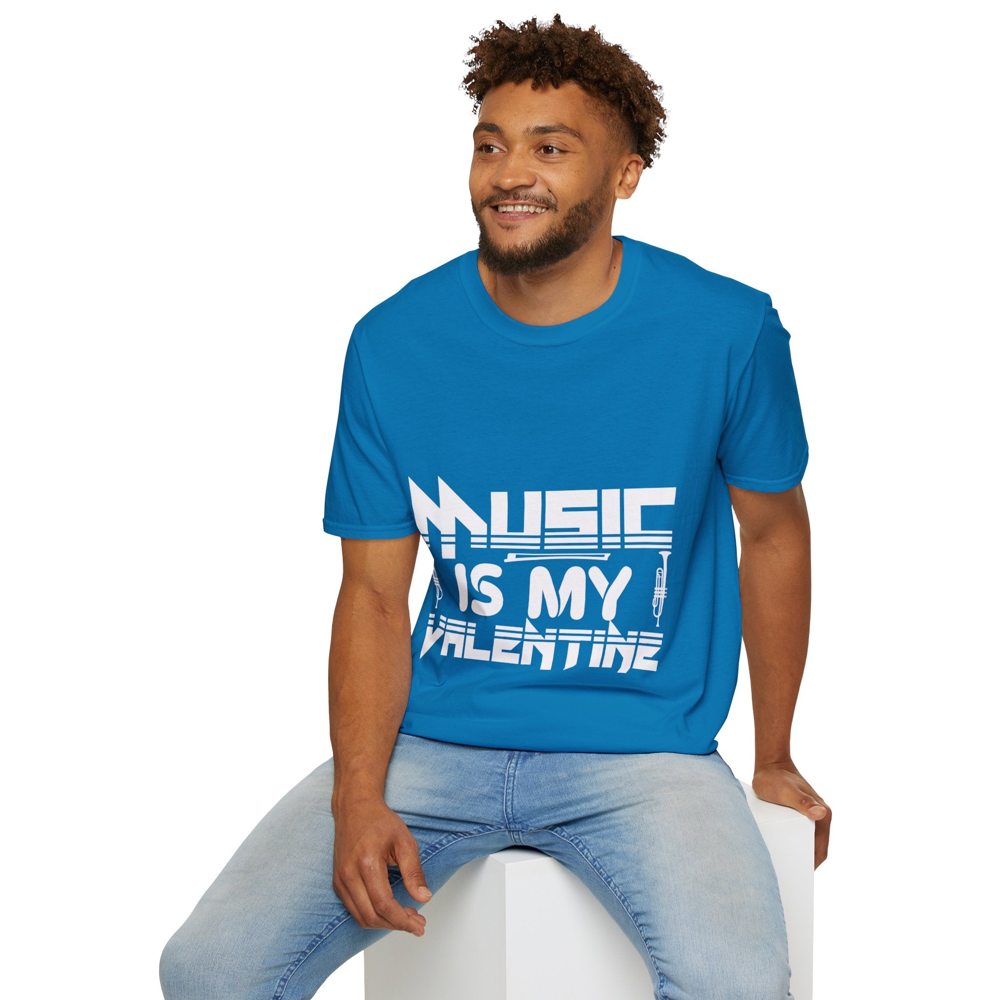 "Music Is My Valentine" Unisex Soft style T-Shirt