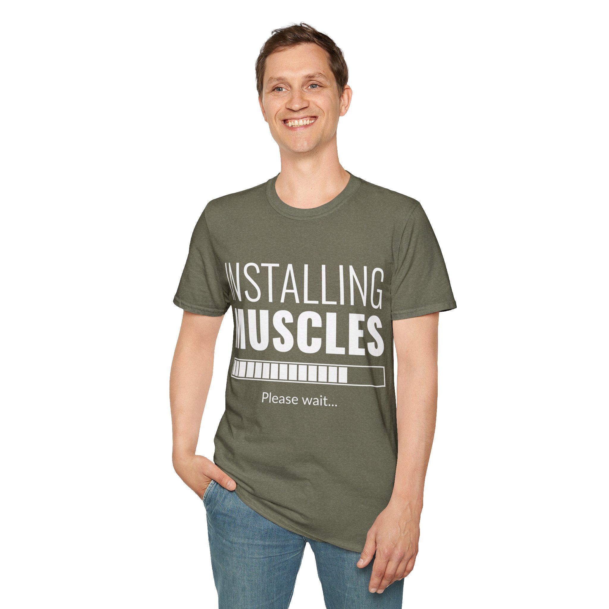 "Installing Muscles" Unisex Soft style T-Shirt