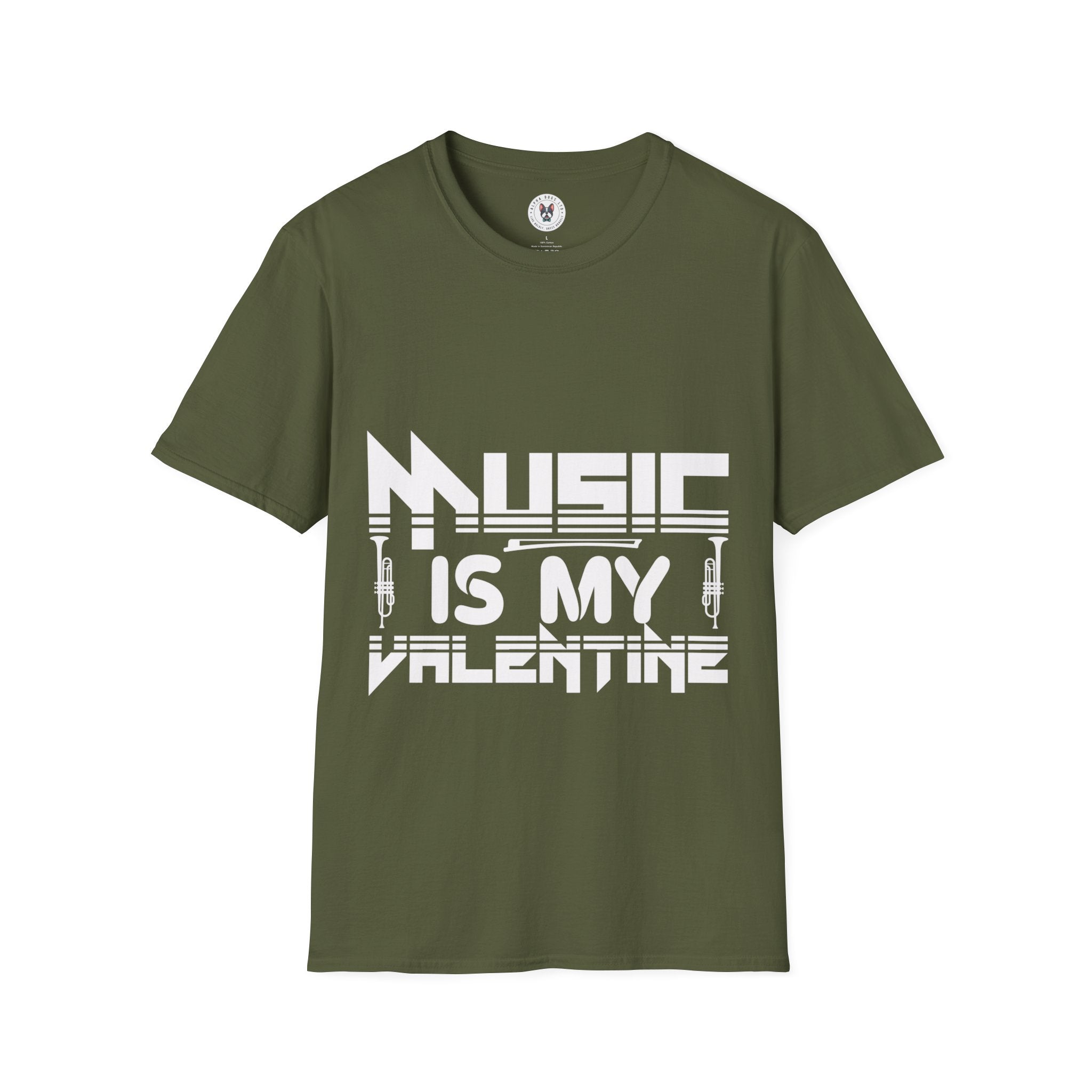 "Music Is My Valentine" Unisex Soft style T-Shirt