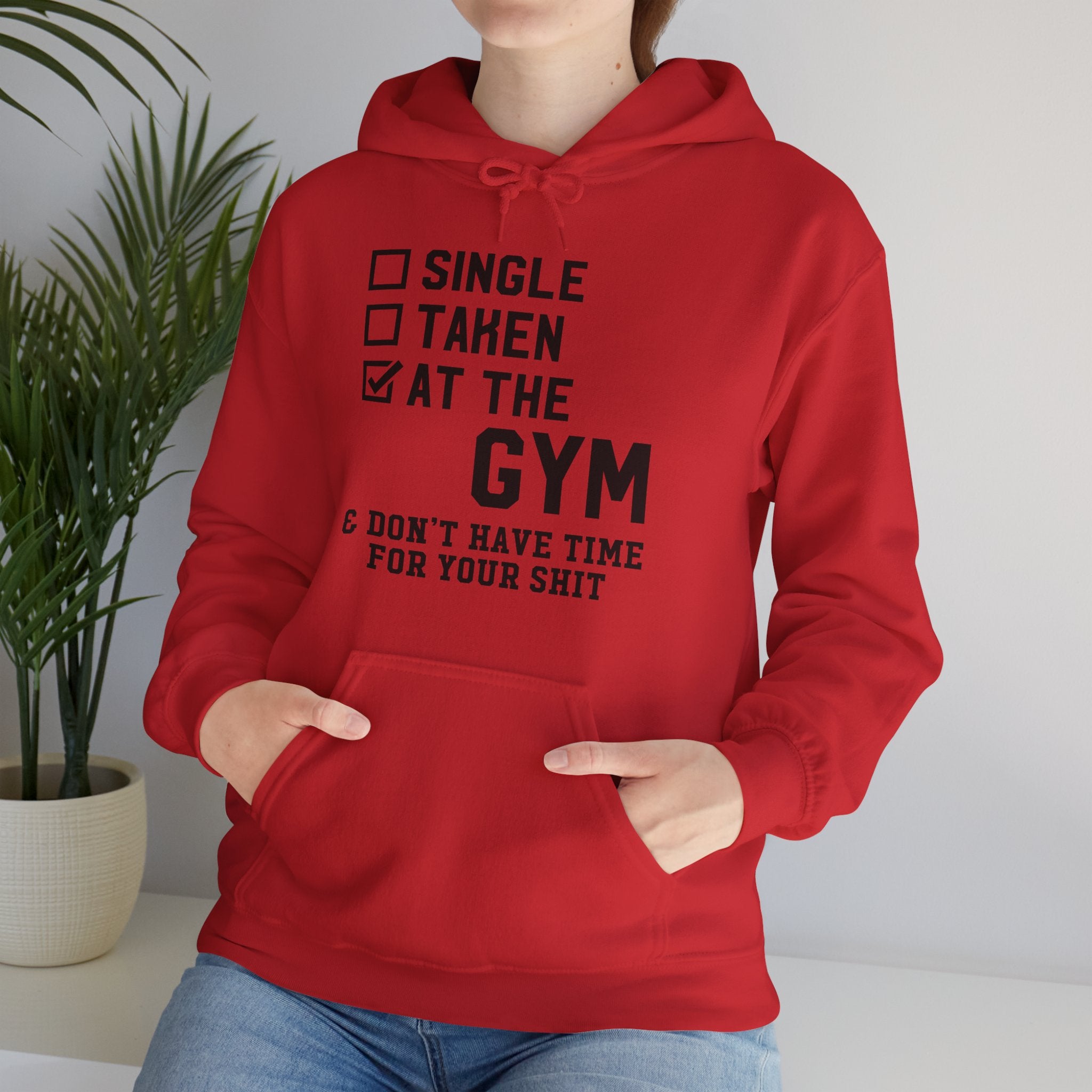 "At Gym,Not Have Time For Your Shit" Unisex Heavy Blend™ Hooded Sweatshirt